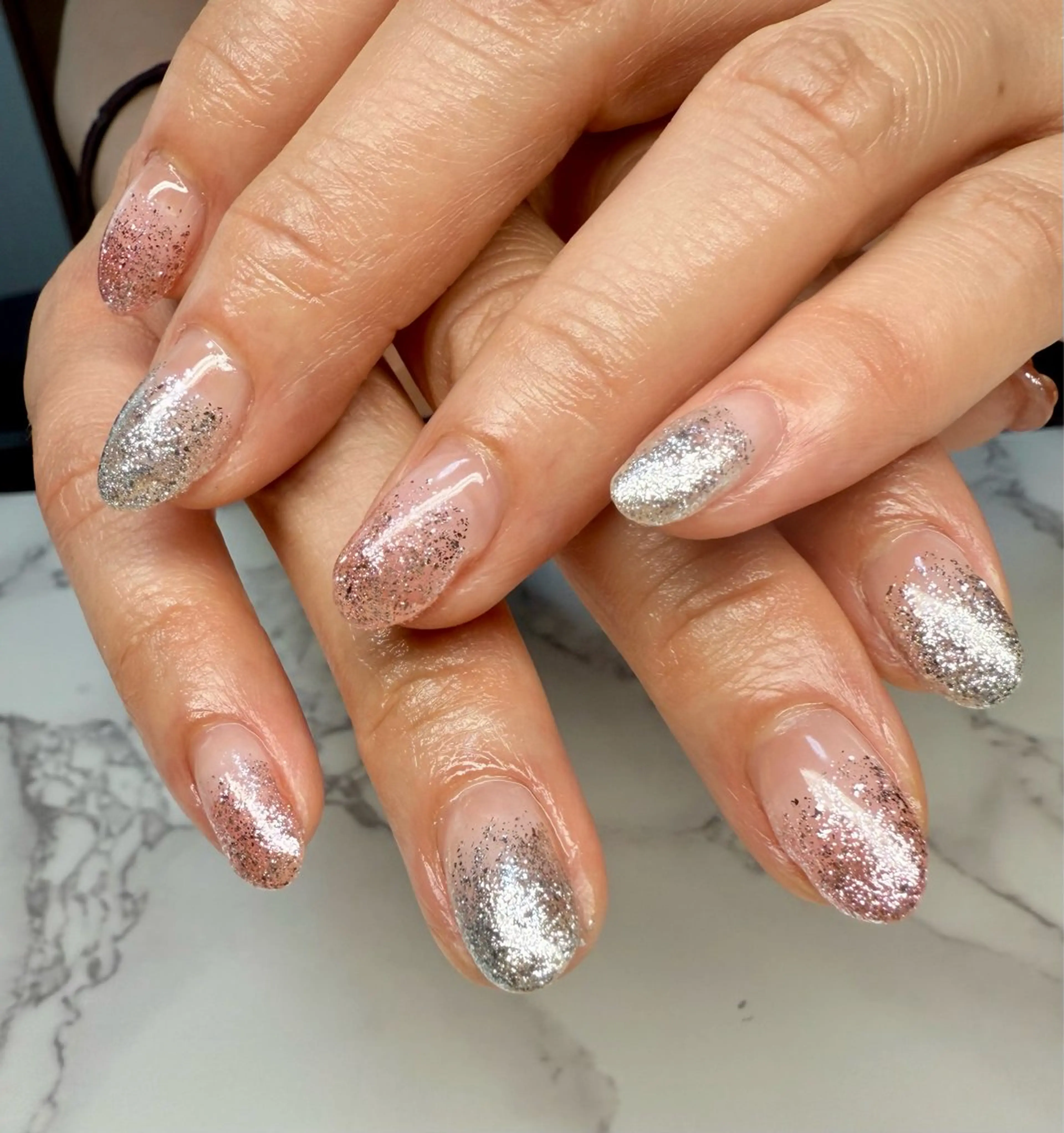 ネイル アートネイル チークネイル フレンチネイル 氷ネイル・うるうるネイル キラキラネイル M.N_ nailのネイルデザイン