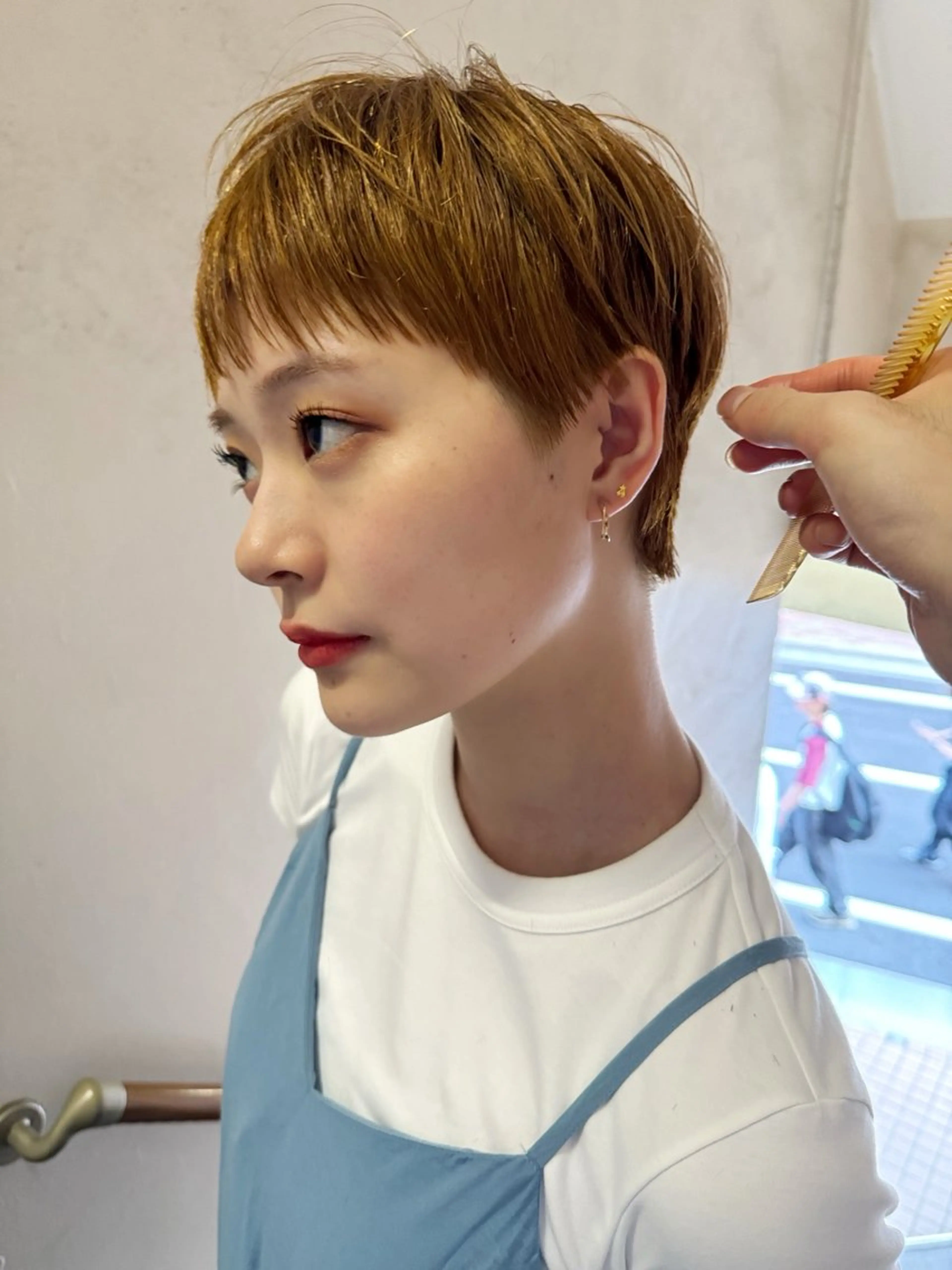 ショート カラー ヘアアレンジ カット ヘアカラー トリートメント 丸山渉/パーマ エフェクトブリーチのヘアスタイル