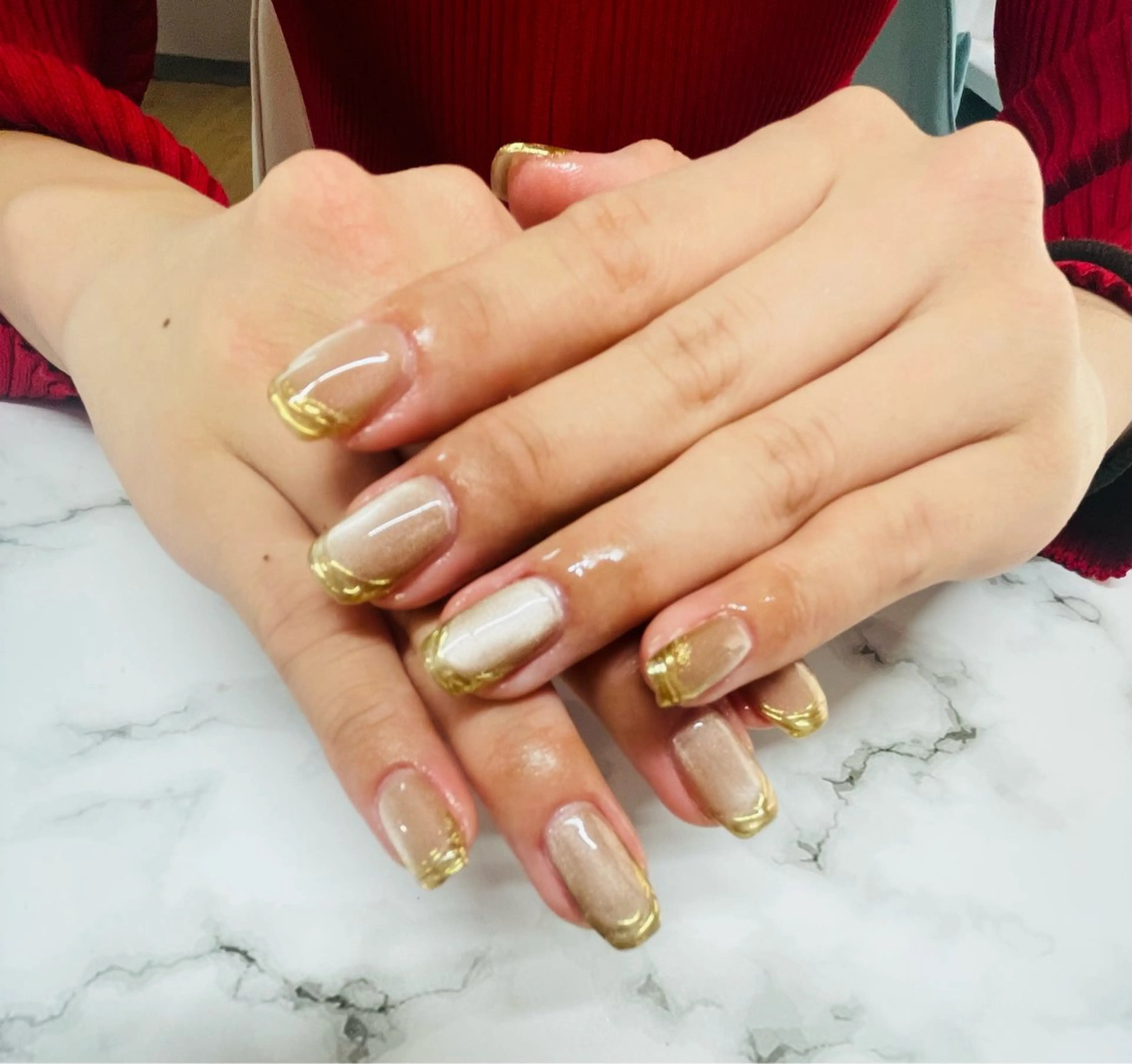 ネイル フレンチネイル ミラーネイル Star Beautyのネイルデザイン