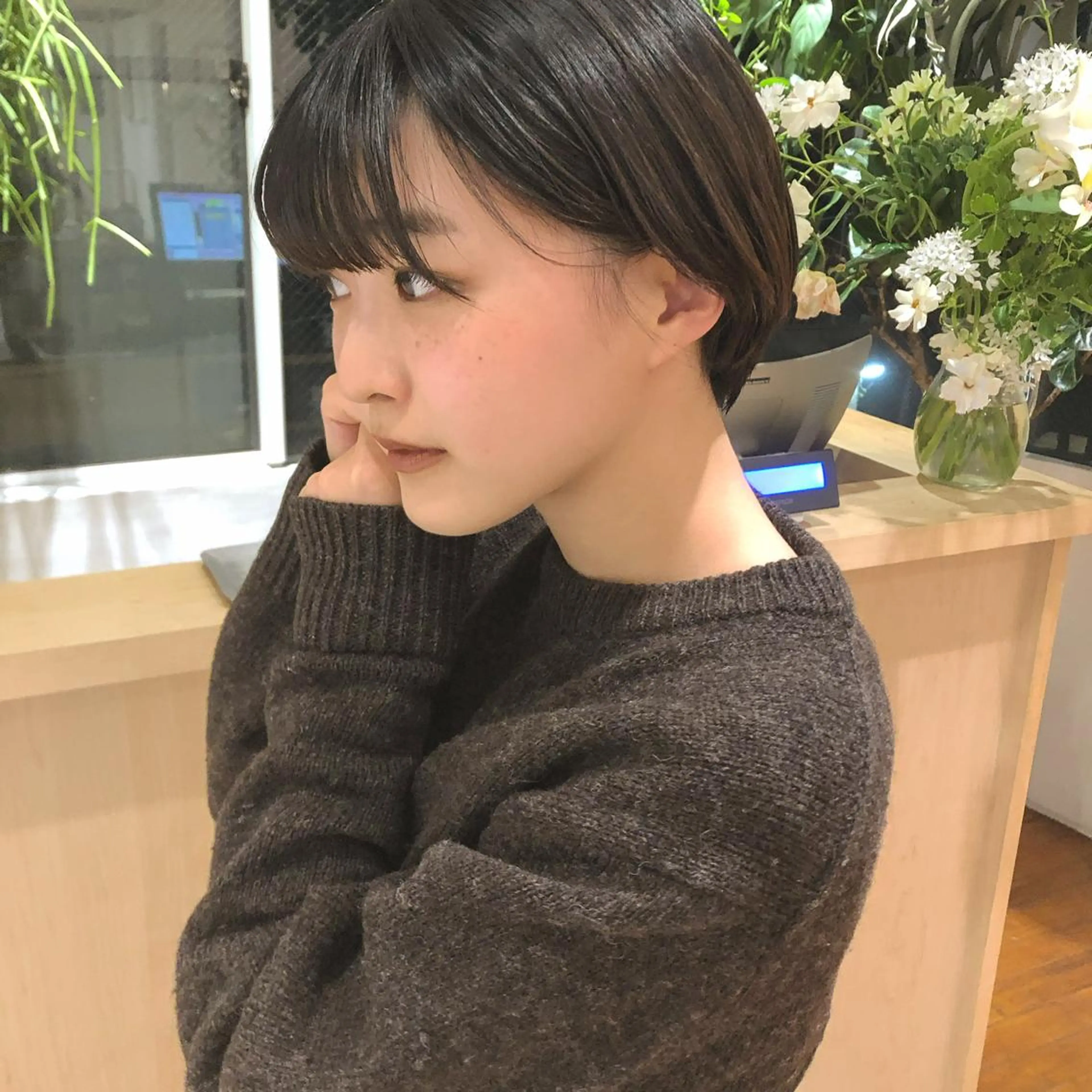 ショート カラー カット ヘアカラー トリートメント salowin三丁目所属・🟩ベージュ/ショー ト/ボブ🟩タカモリのヘアスタイル