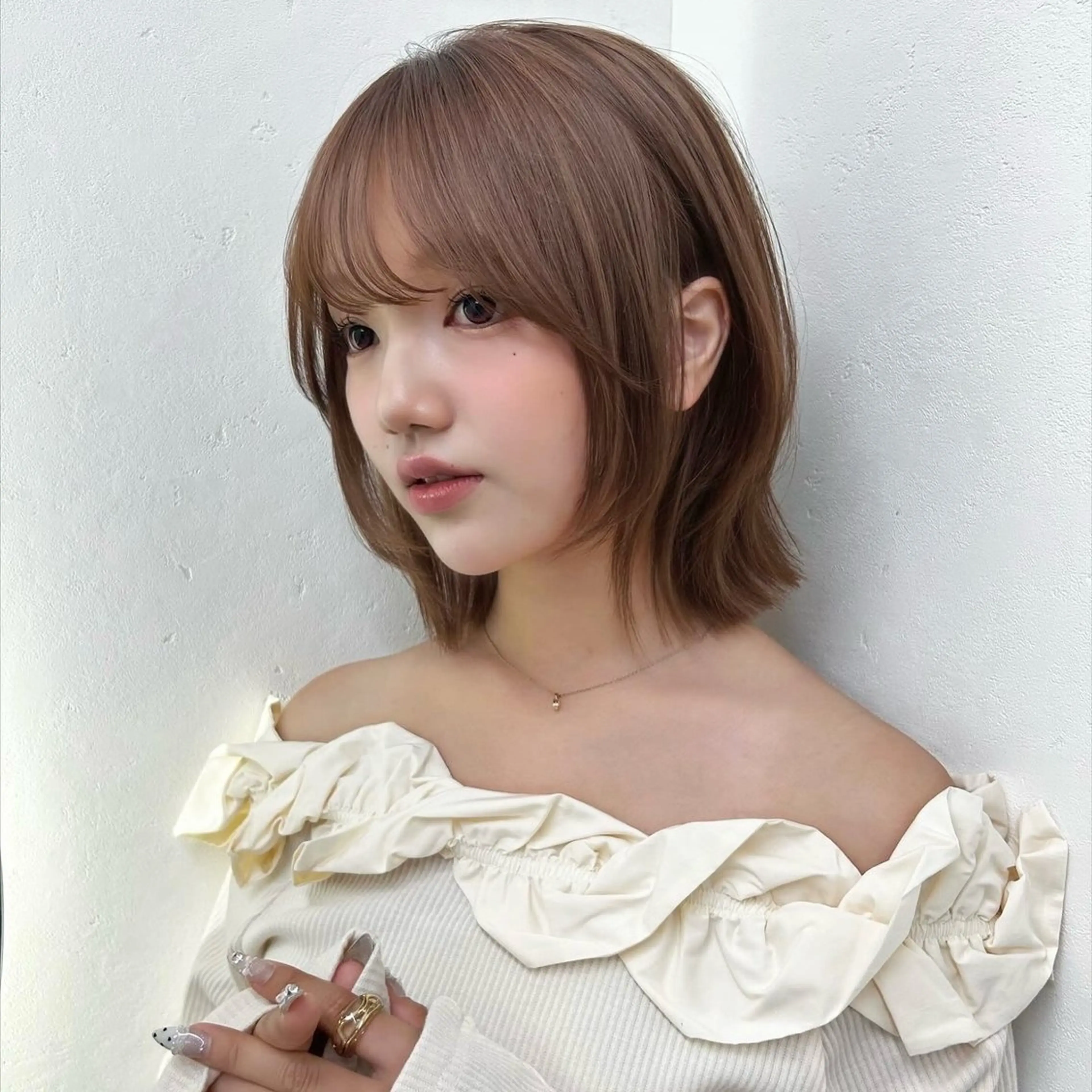 ショート 顔まわりレイヤー 顔周りカット レイヤーカット カット ヘアカラー トリートメント 🌸透明感/レイヤー / 栗林 彩🌸のヘアスタイル