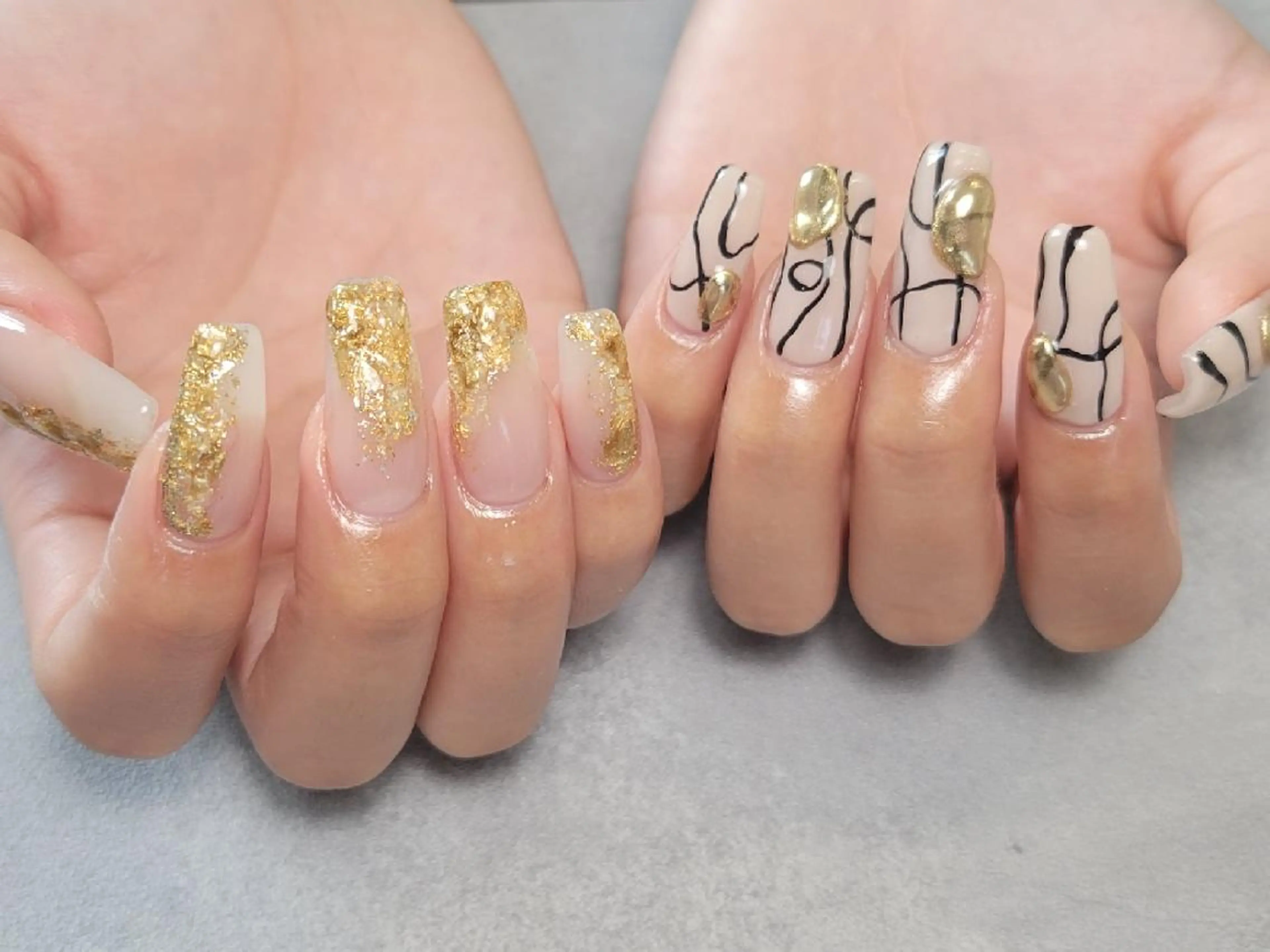 ネイル スカルプネイル MU5-nail 金山ネイルサロンのネイルデザイン