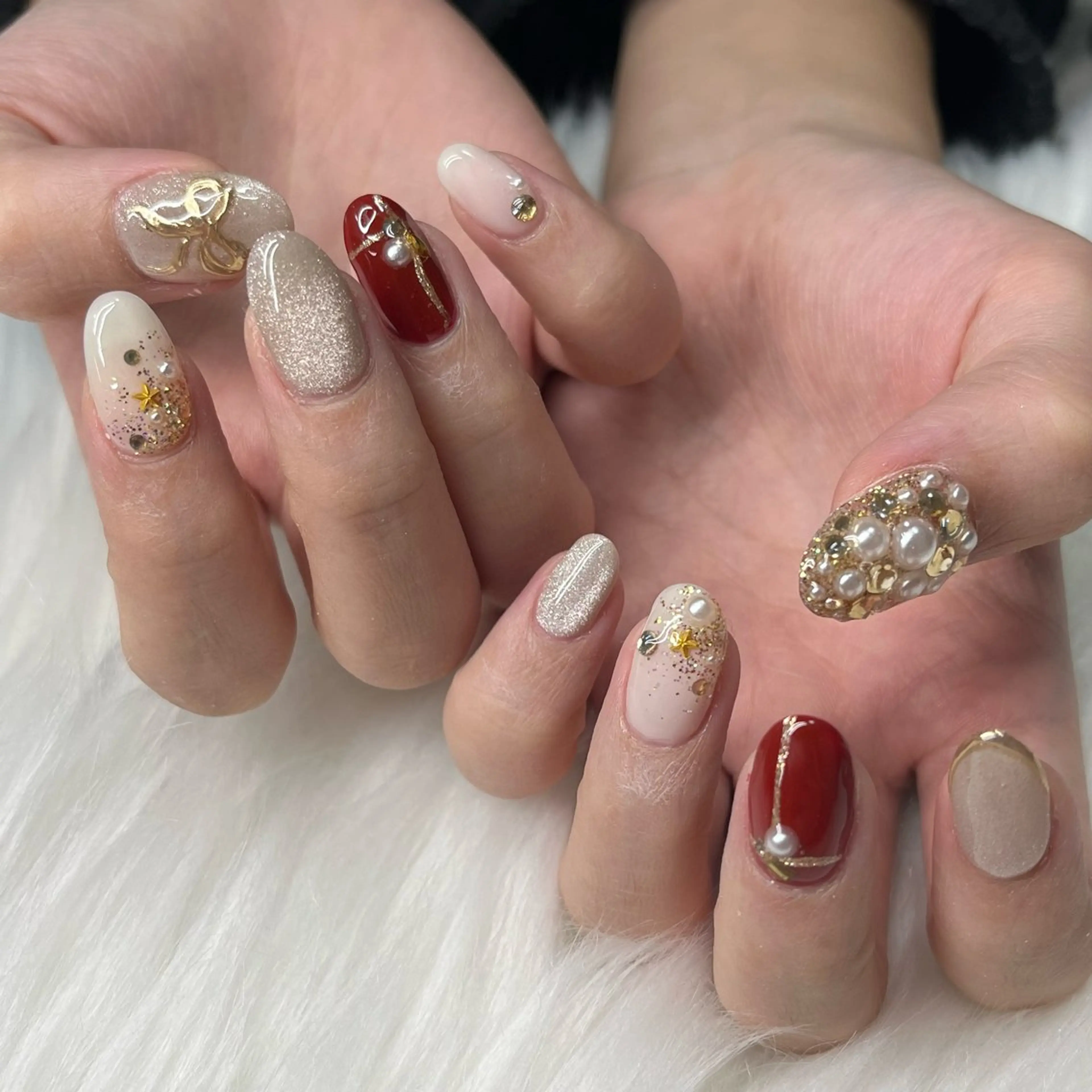 ネイル アートネイル キラキラネイル 韓国ネイル ラメ(グリッター) ロングネイル 🐕🦺Yappy 💗A-tanのネイルデザイン