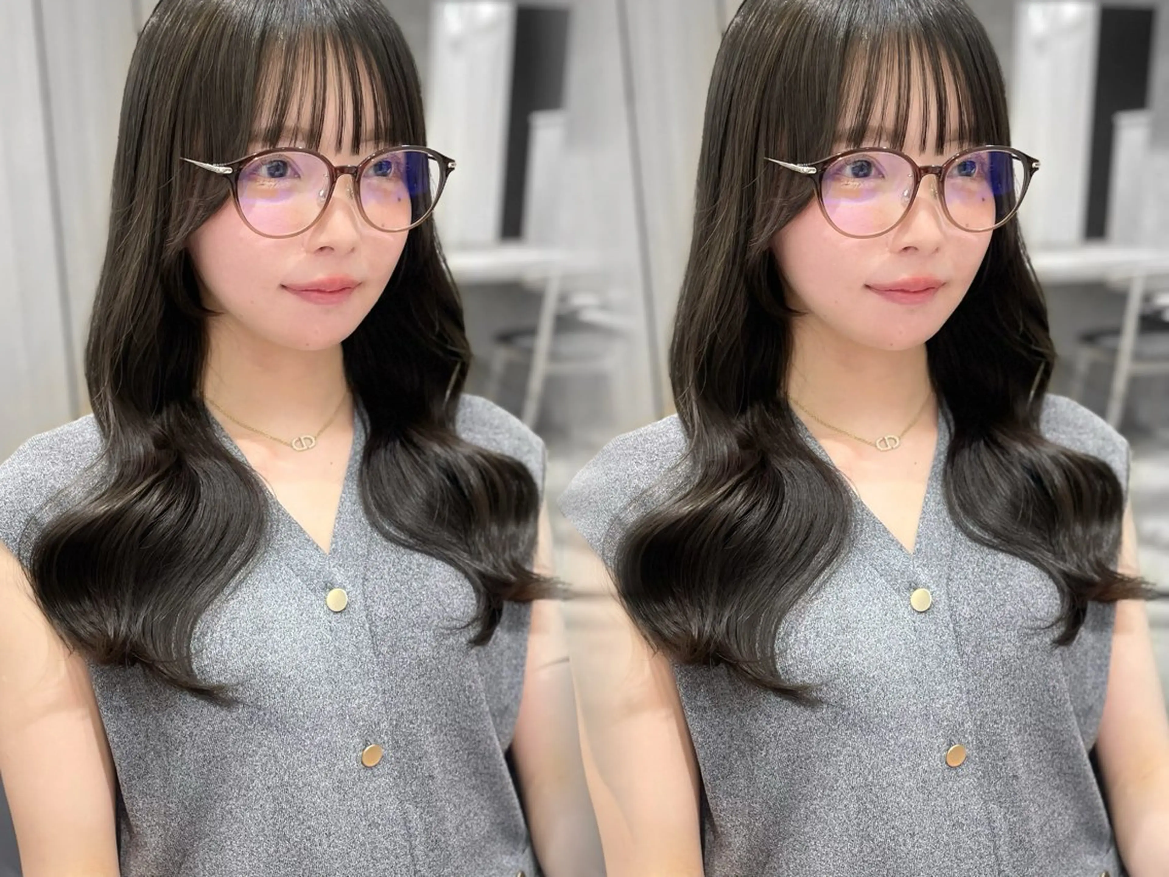 ロング カット ヘアカラー トリートメント 韓国♡髪質改善♡新宿 駅近🌝erinaのヘアスタイル