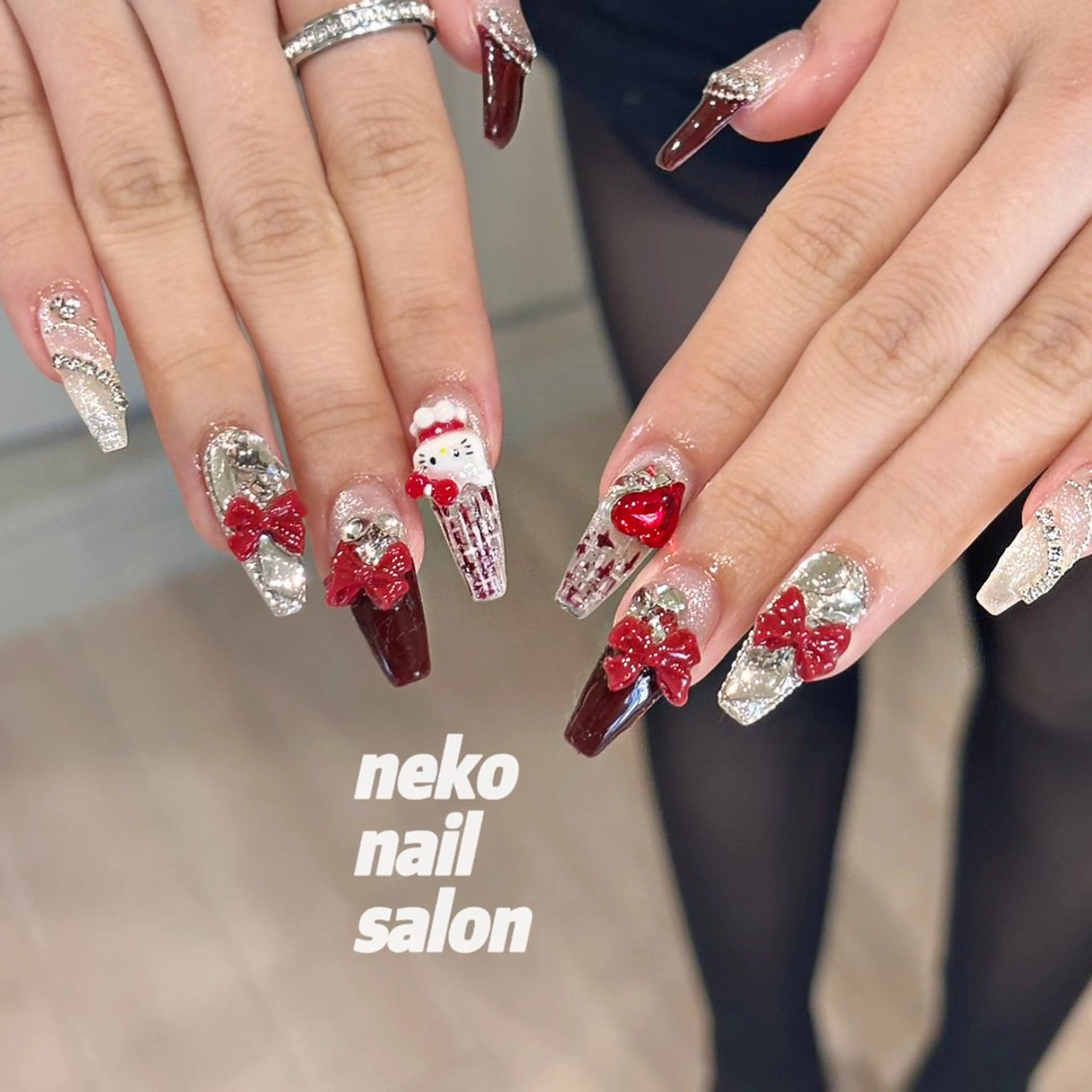 ネイル 冬ネイル クリスマス ハンドネイル neko nail所属・neko nailのネイルデザイン