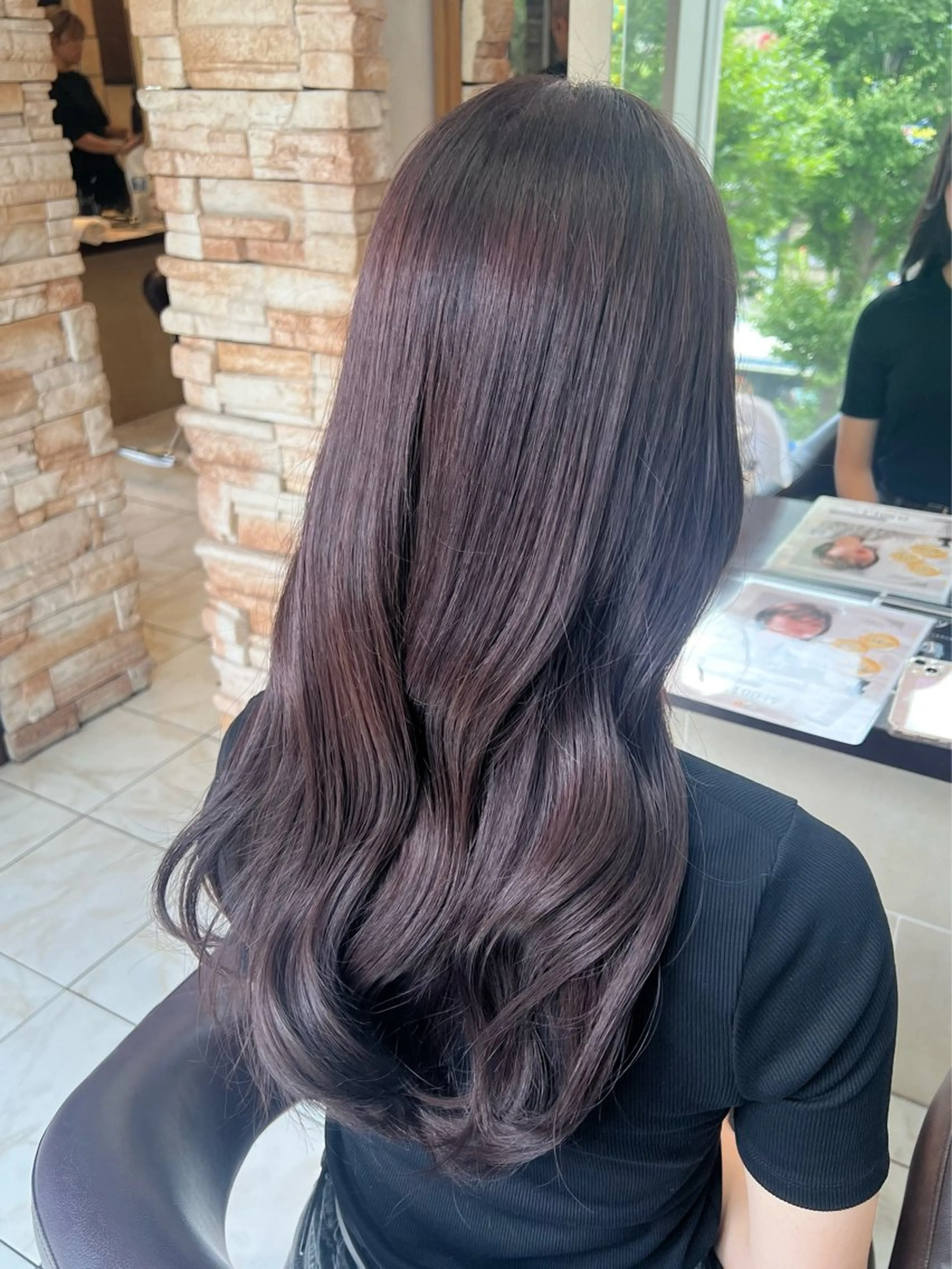 ロング カラー ダブルカラー ラベンダーカラー ピンクカラー ピンクラベンダー カット ヘアカラー トリートメント 🫧艶カラー 🫧Rione.のヘアスタイル