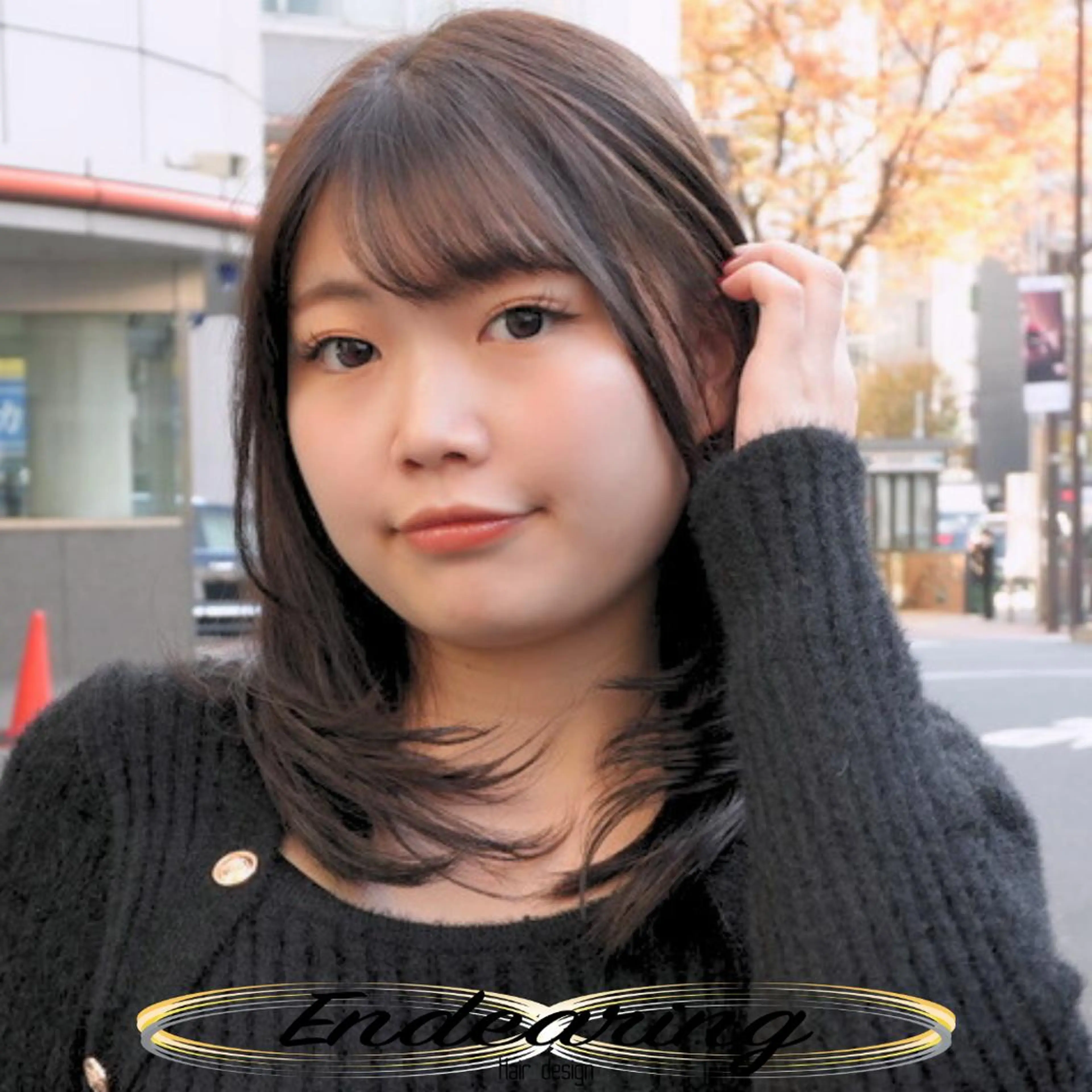 セミロング レイヤーカット 小顔カット カット ヘアカラー Endearing 銀座/レイヤーカットのヘアスタイル