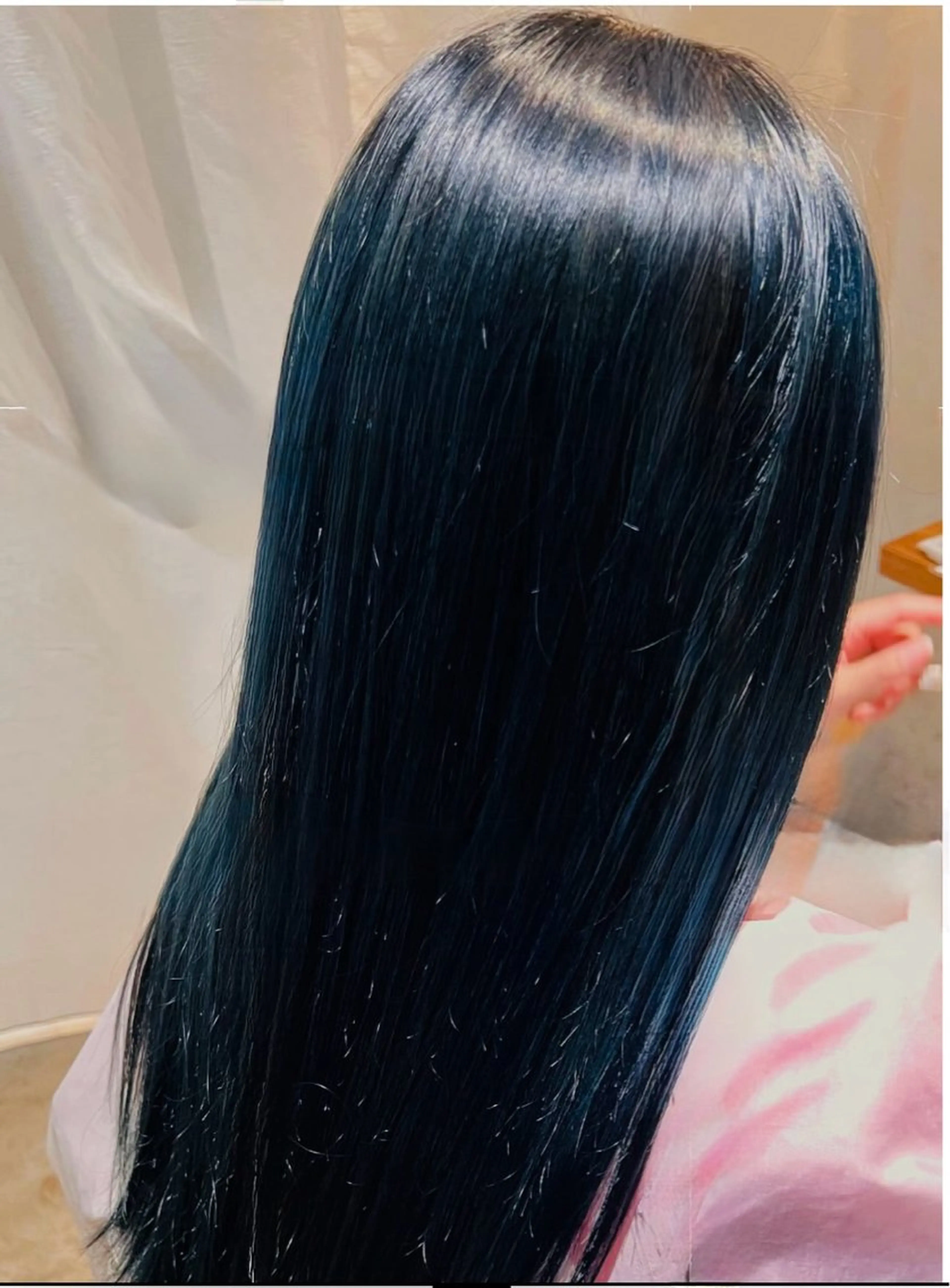 ロング カラー 黒髪 ブルーカラー ブルーブラック ヘアカラー カラーモデル募集中！ koukiのヘアスタイル