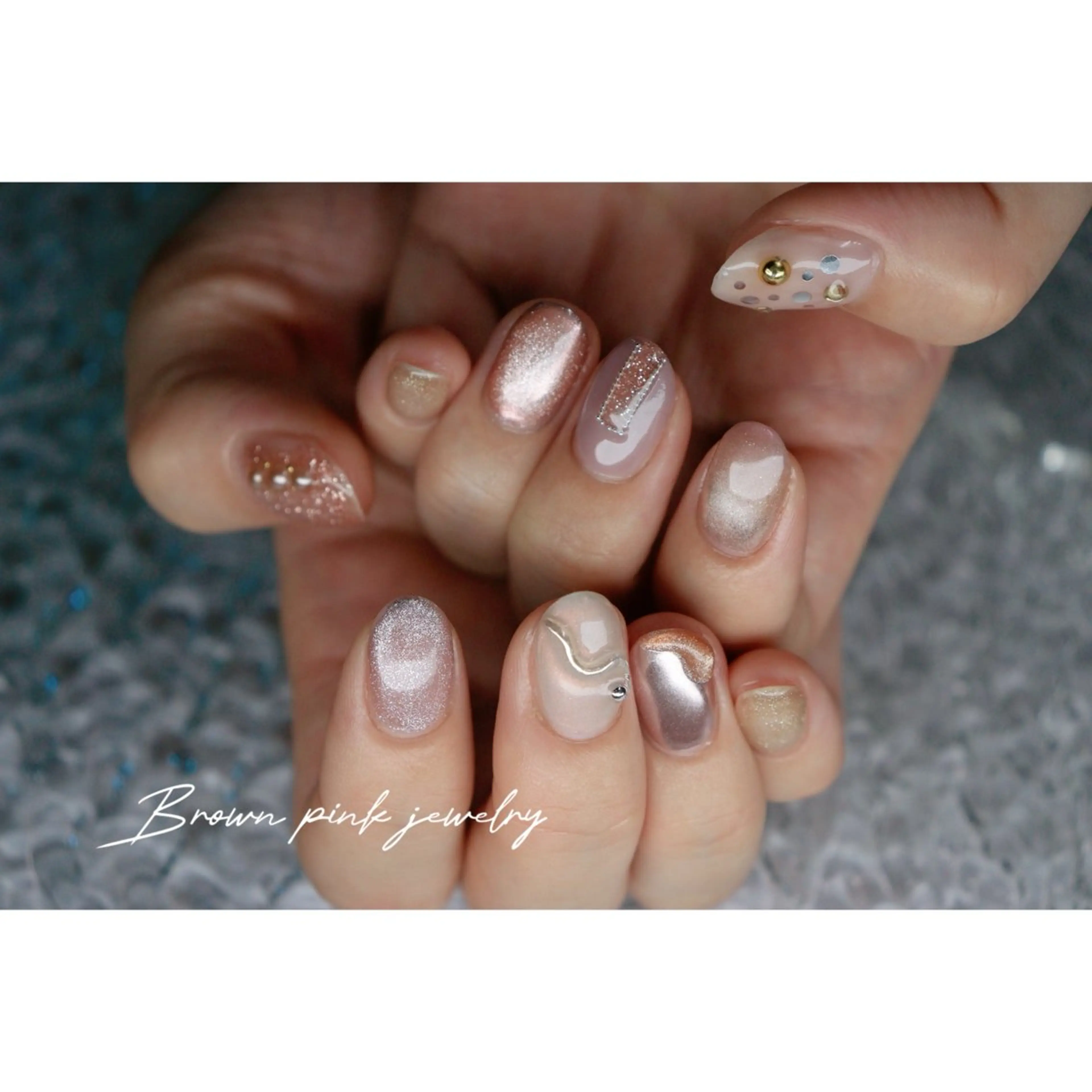 ネイル ブラウン ハンドネイル mapple nailのネイルデザイン