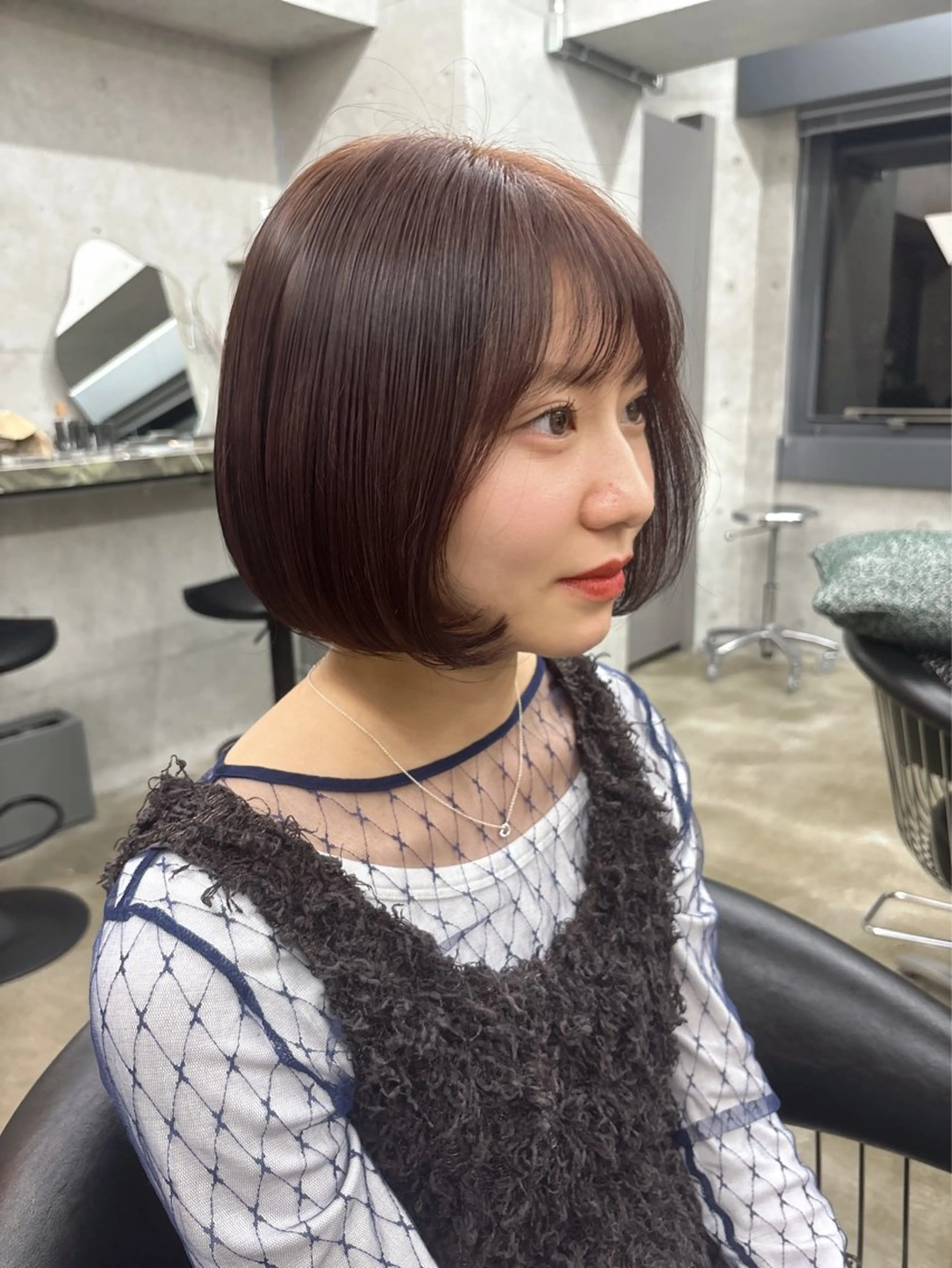 ショート RIN パーマ/暖色カラーのヘアスタイル