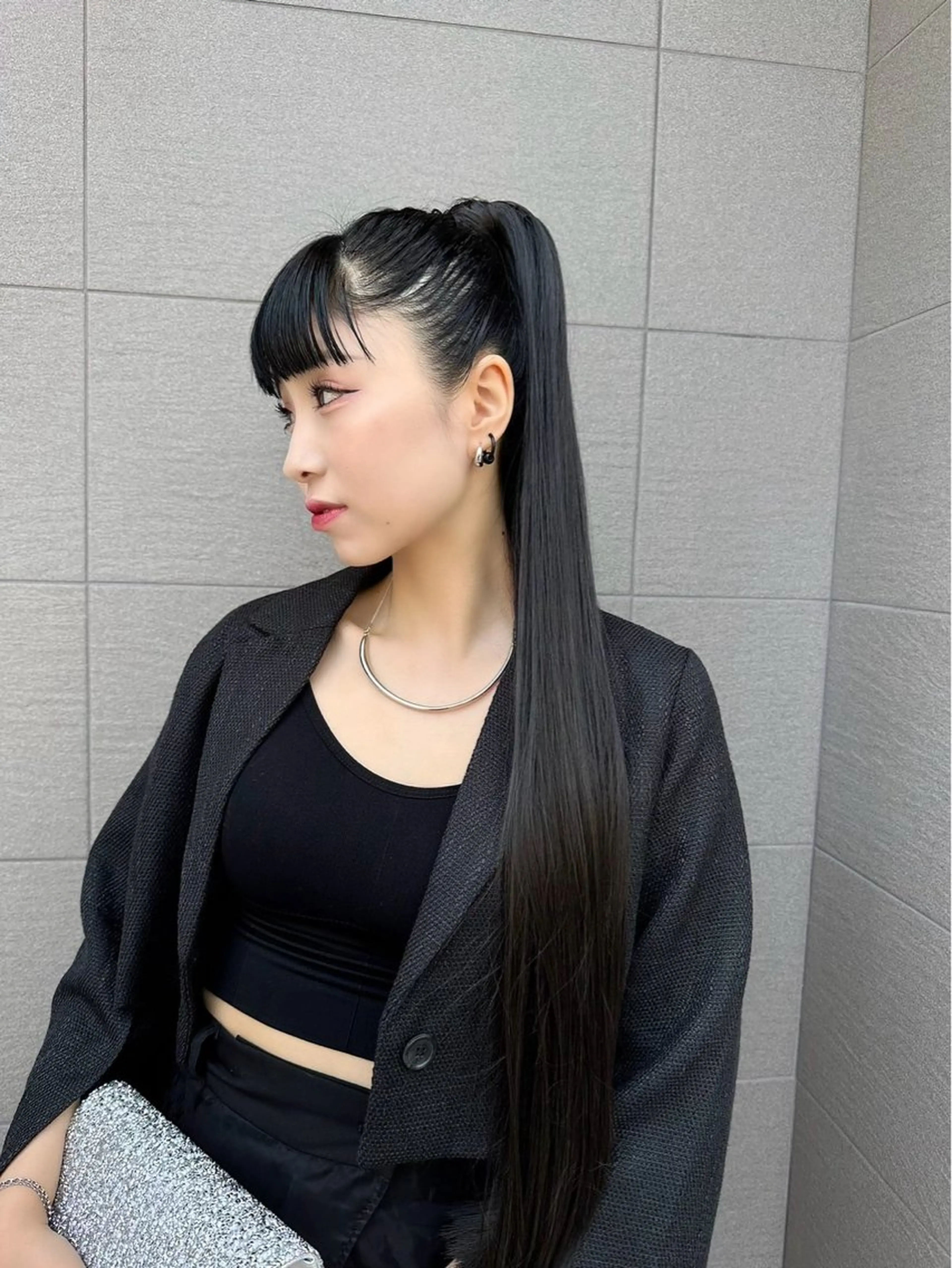 ロング ヘアアレンジ ポニーテール 結婚式・ブライダル ロング ヘアセット ナカジマ ナナのヘアスタイル