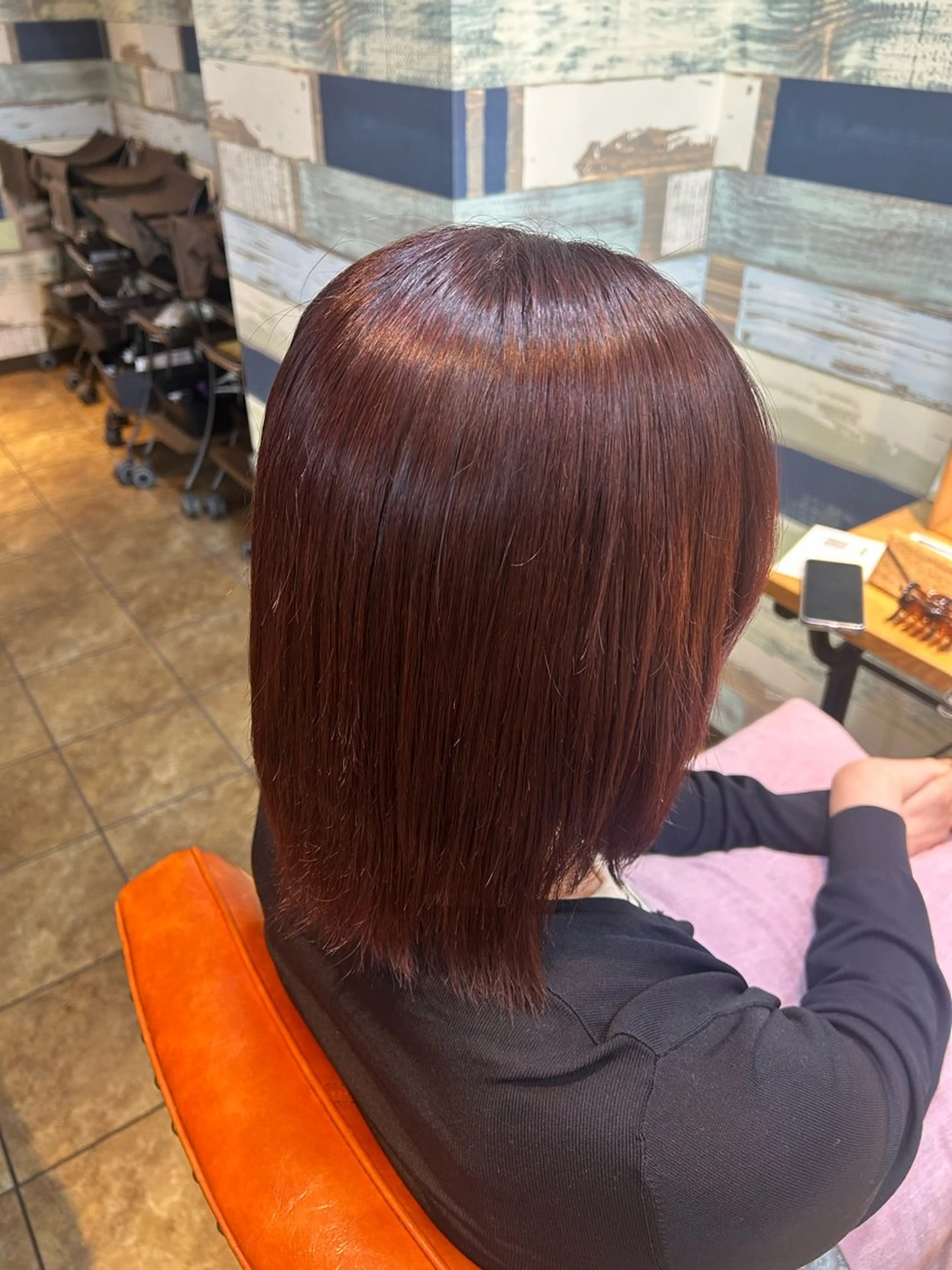 カラー イルミナカラー レッドカラー ヘアカラー 透明感カラー🫧🩵 林　菜々美のヘアスタイル