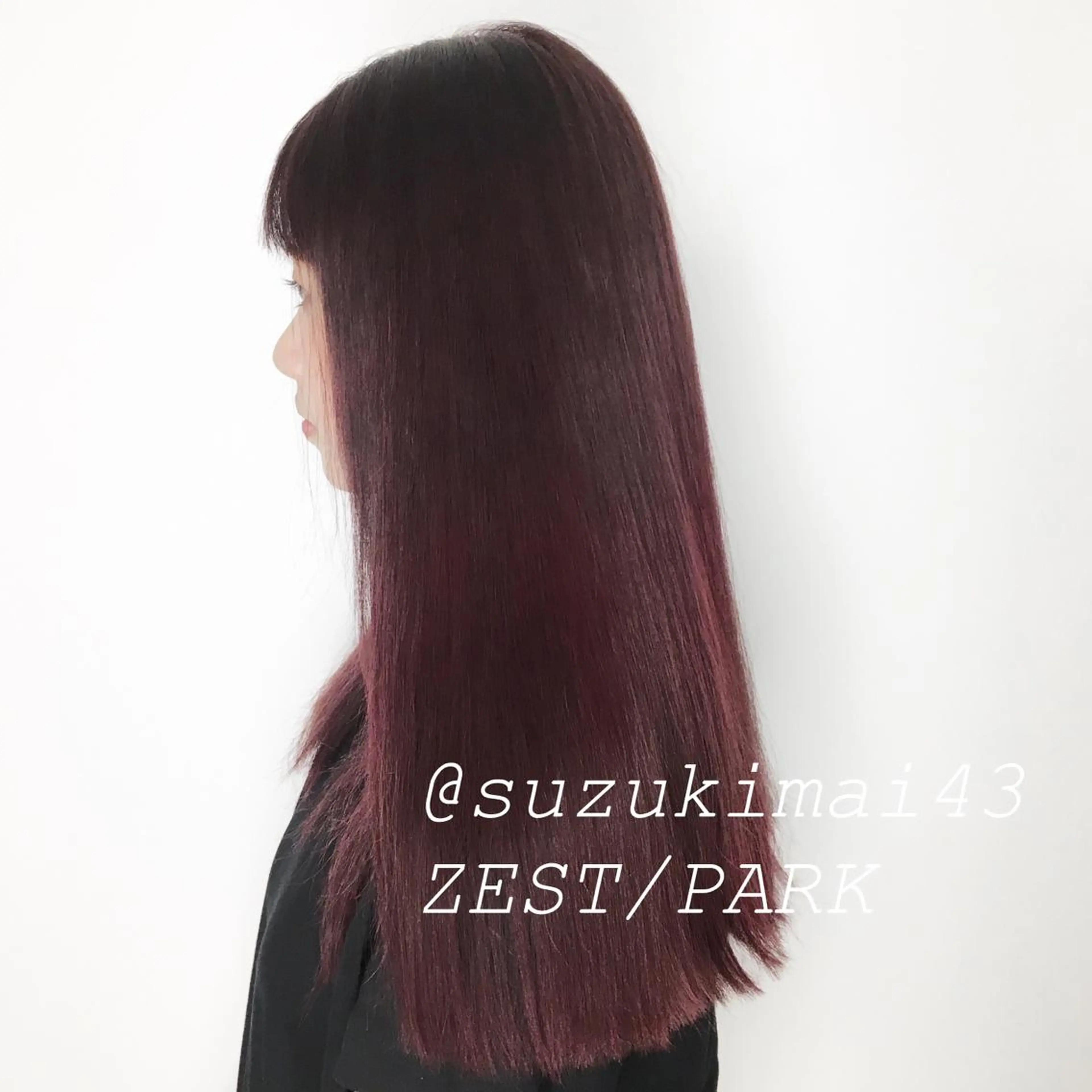 ロング カラー ヘアカラー 【似合わせ提案】鈴木 舞のネイルデザイン