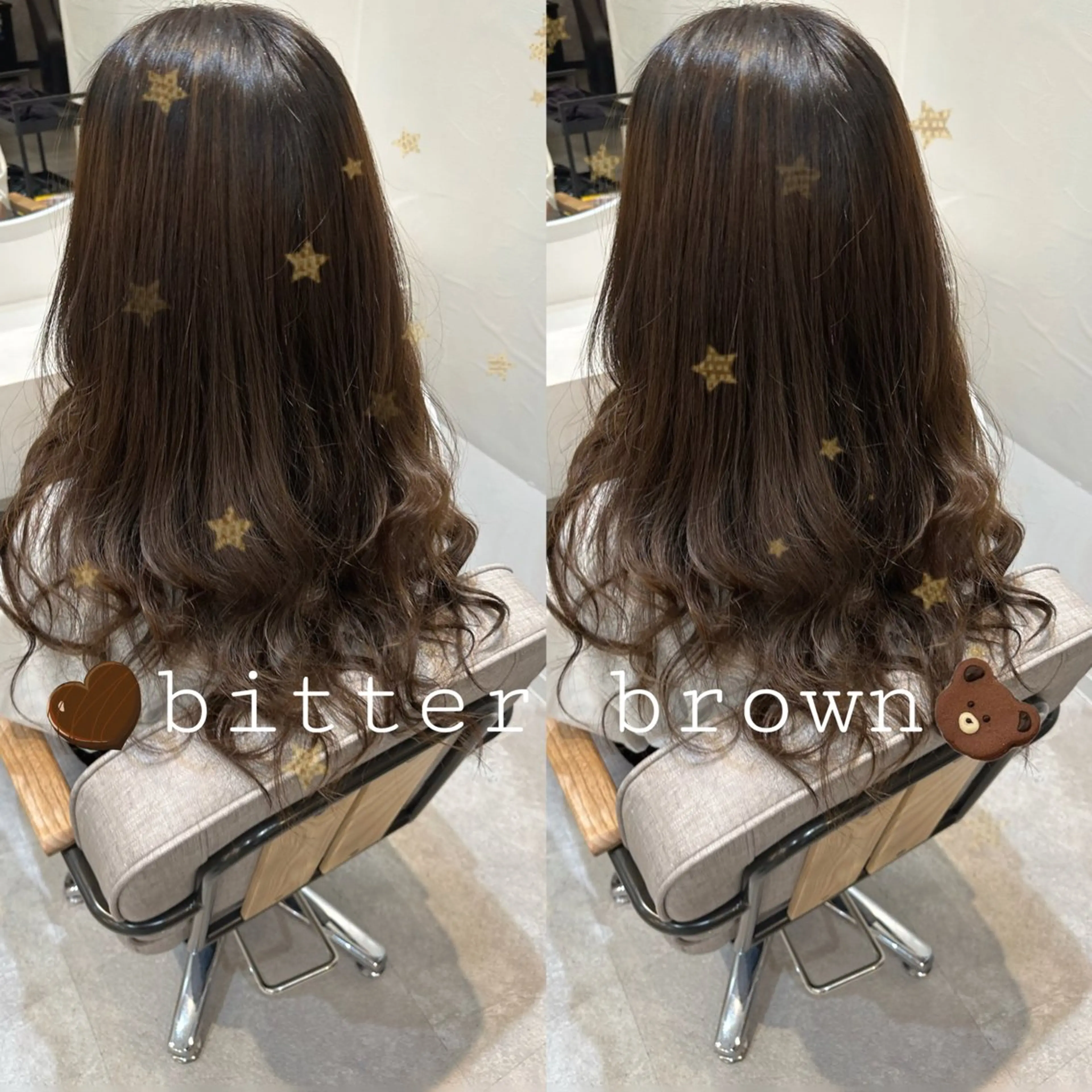 ロング カラー ブラウンカラー ヘアカラー トリートメント lovis ゆうあのヘアスタイル