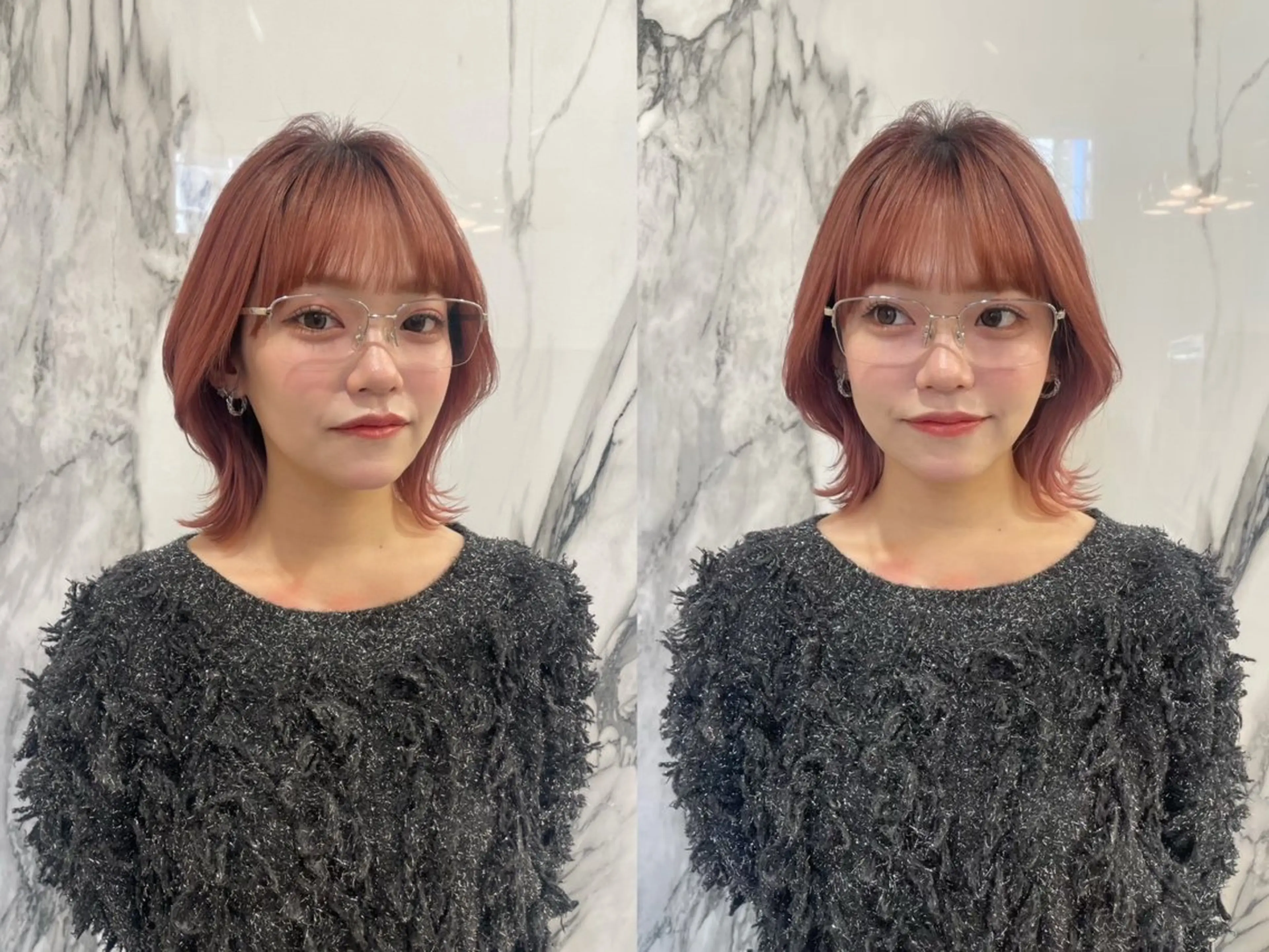 ミディアム カラー ボブレイヤー ボブ くびれヘア レイヤーカット カット トリートメント ヘアセット 🦋顔周りカット/ yuri 🦋のヘアスタイル