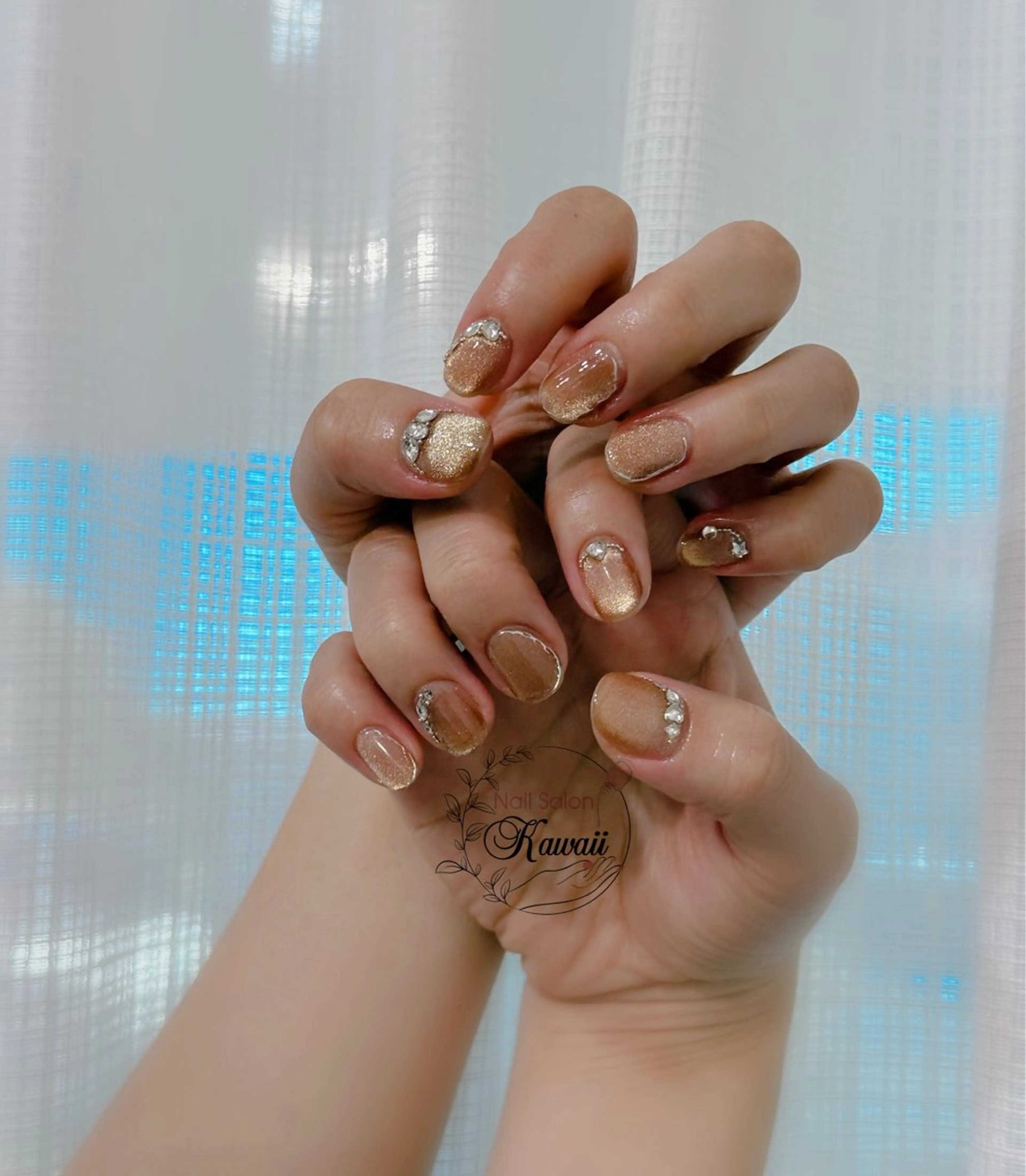 ネイル 長さ出し フットネイル フレンチネイル マグネットネイル ミラーネイル ハンドネイル Kawaii Nail Salon所属・Kawaii-jp Tomisatoのネイルデザイン