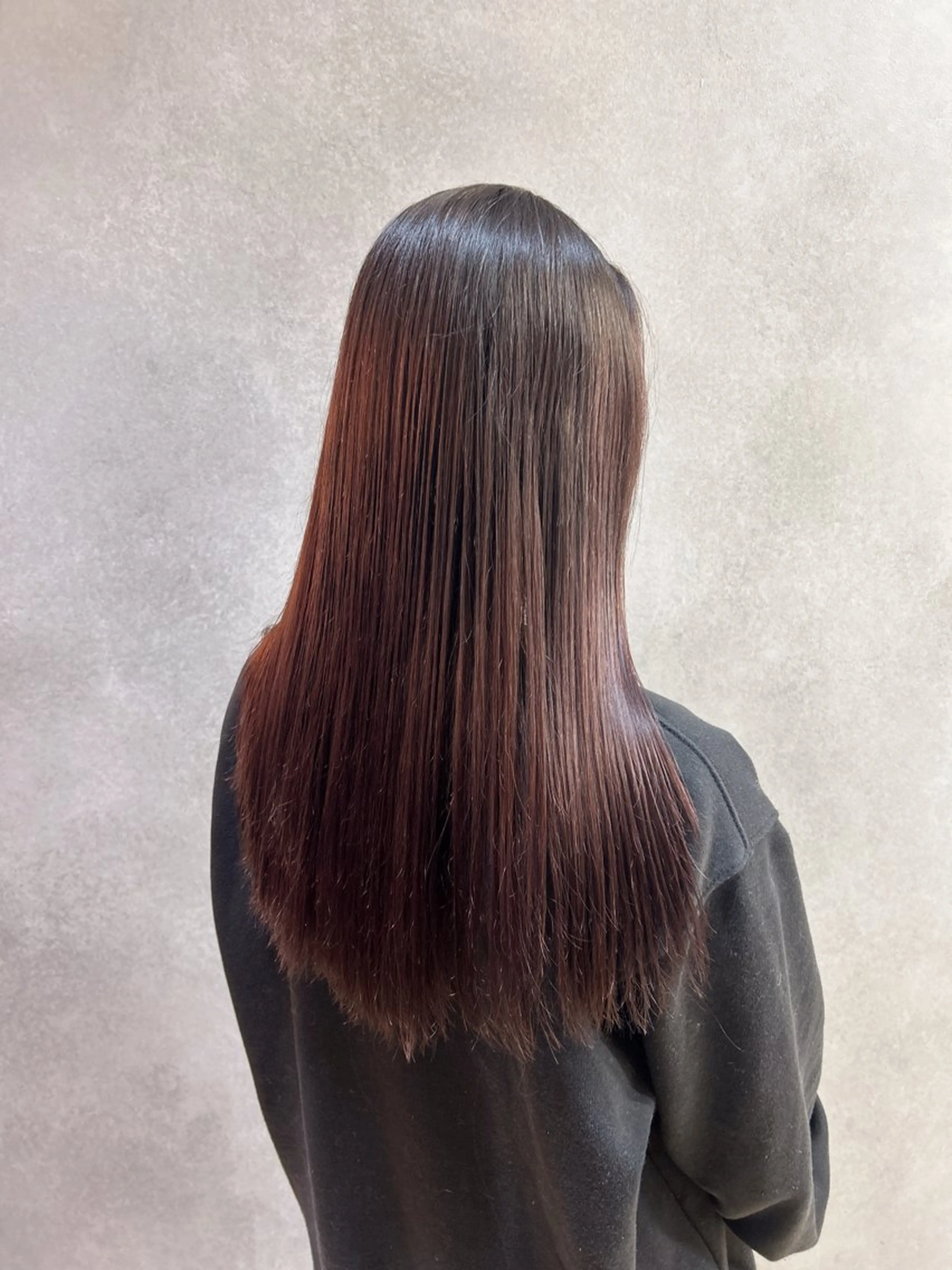 セミロング カット 縮毛矯正 トリートメント 伶風 /髪質改善ストレートのヘアスタイル