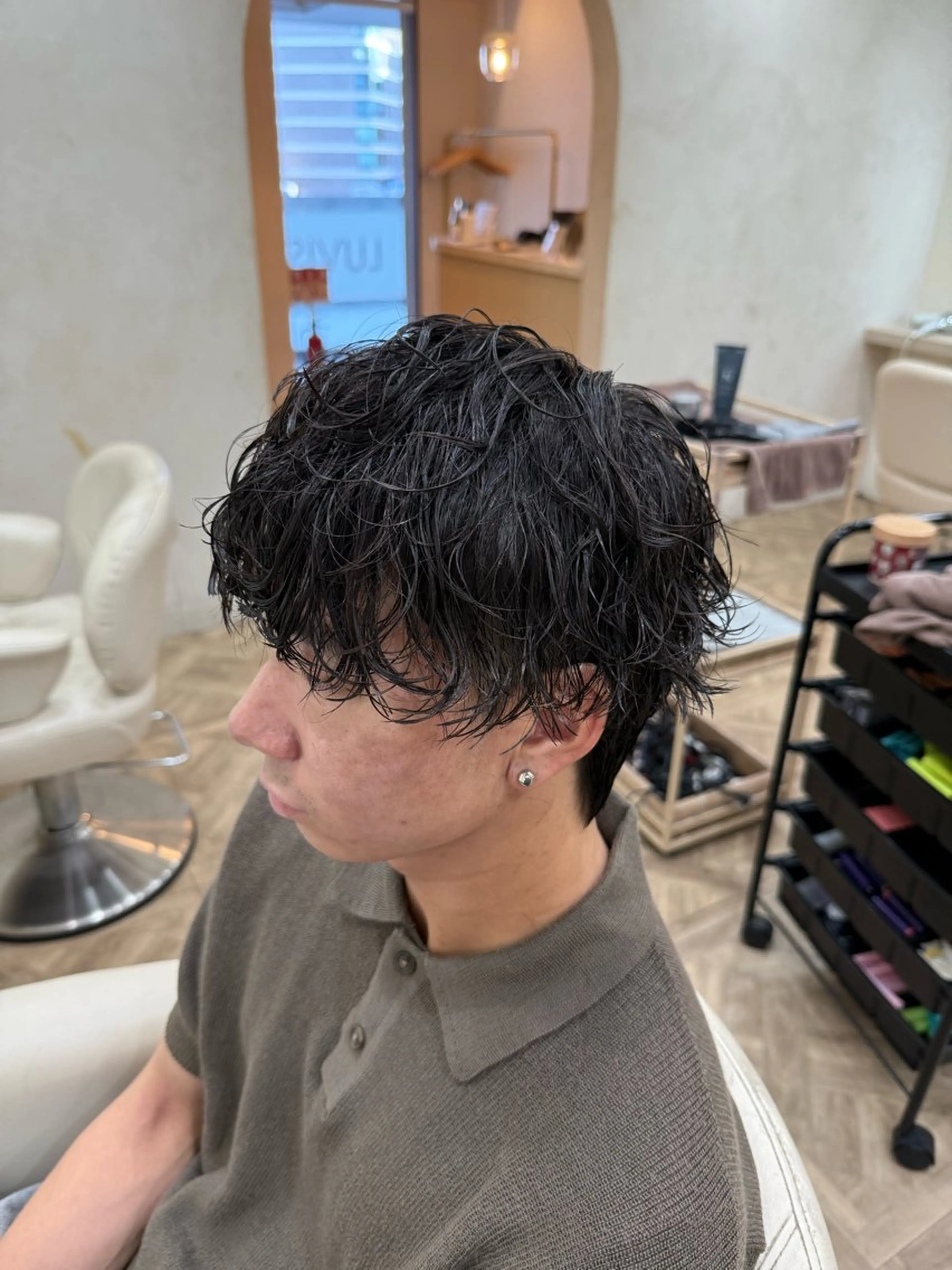 パーマ メンズ メンズパーマ カット パーマ トリートメント 市原亮/名古屋駅/ ツイスパ/波巻きのヘアスタイル