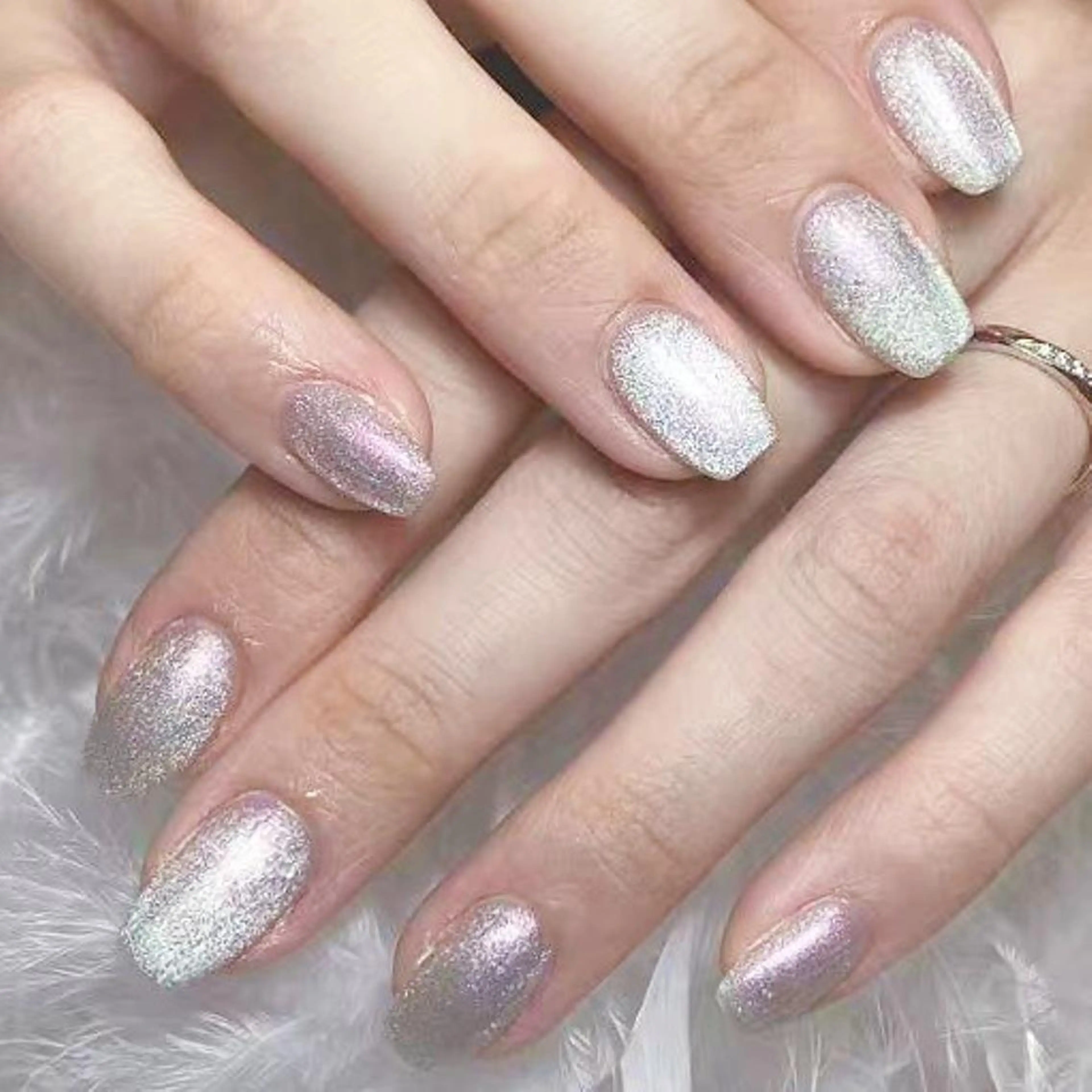 ネイル アートネイル オーロラネイル ガーリー キラキラネイル 韓国ネイル DIAMOND Nail🥇のネイルデザイン