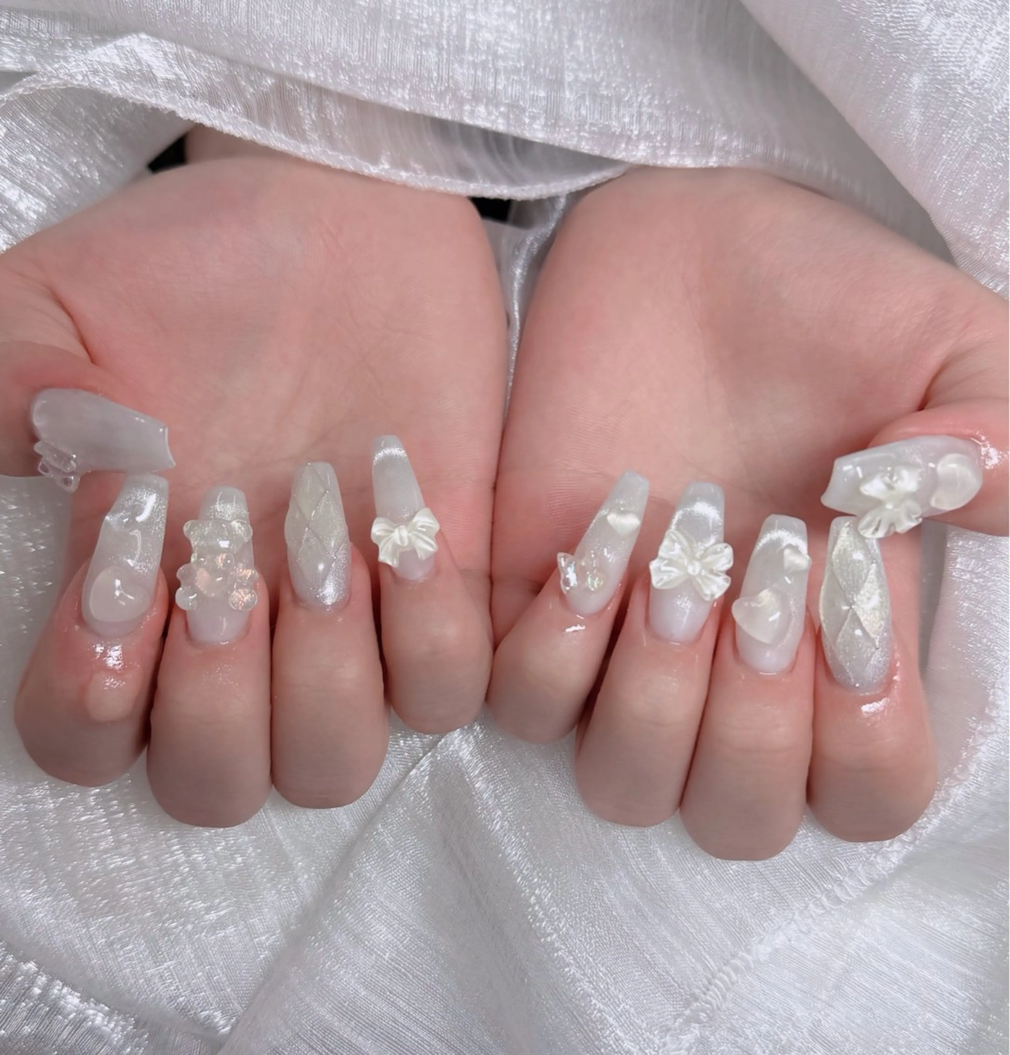 ネイル アートネイル 成人式 ジェルネイル ニュアンスネイル 夏ネイル ハンドネイル H.baby Nai Salon所属・neco H.babynailのネイルデザイン