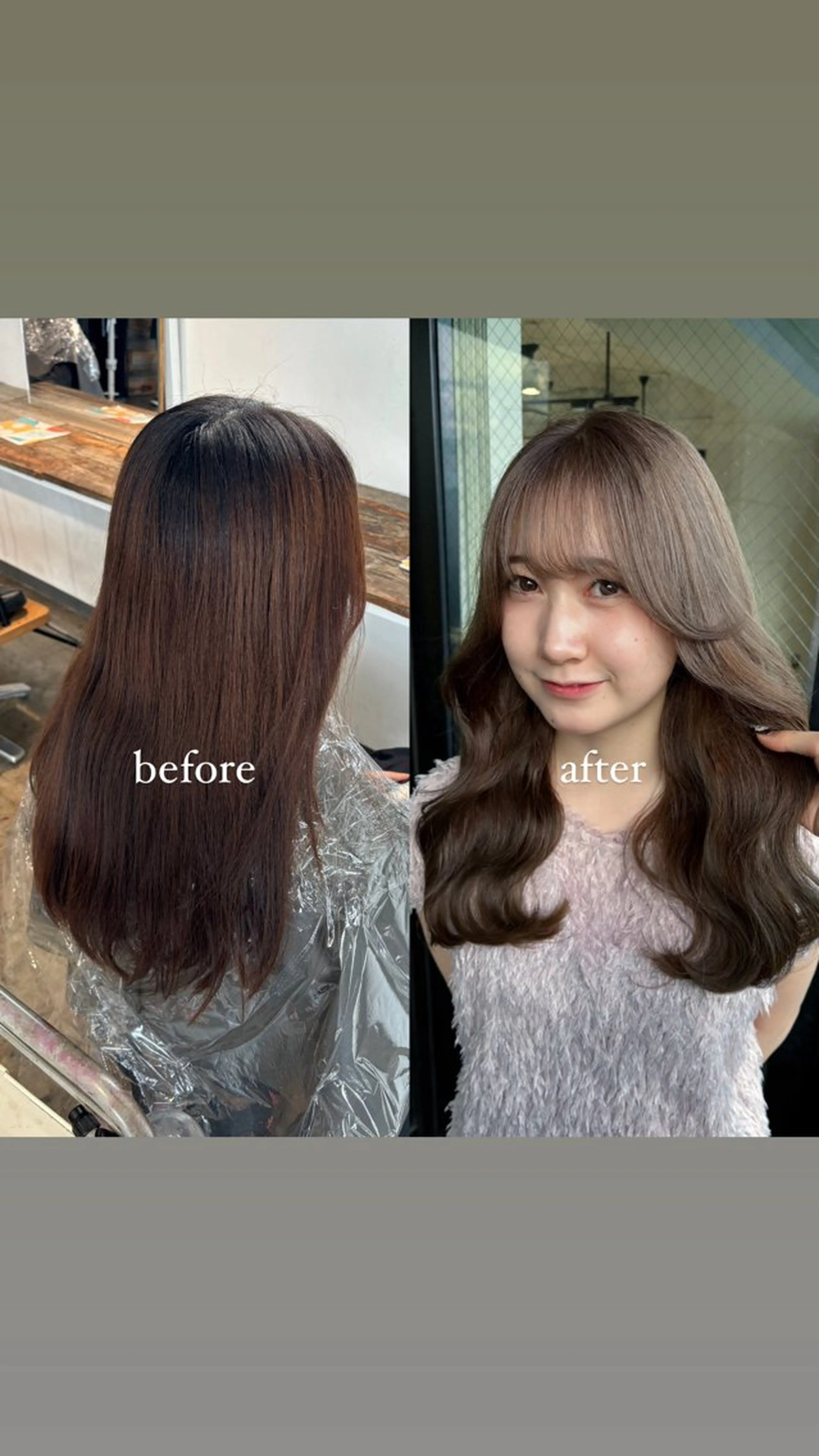 セミロング カラー ヘアカラー トリートメント 💫miyu💫デザ インカラー/アレンジのヘアスタイル