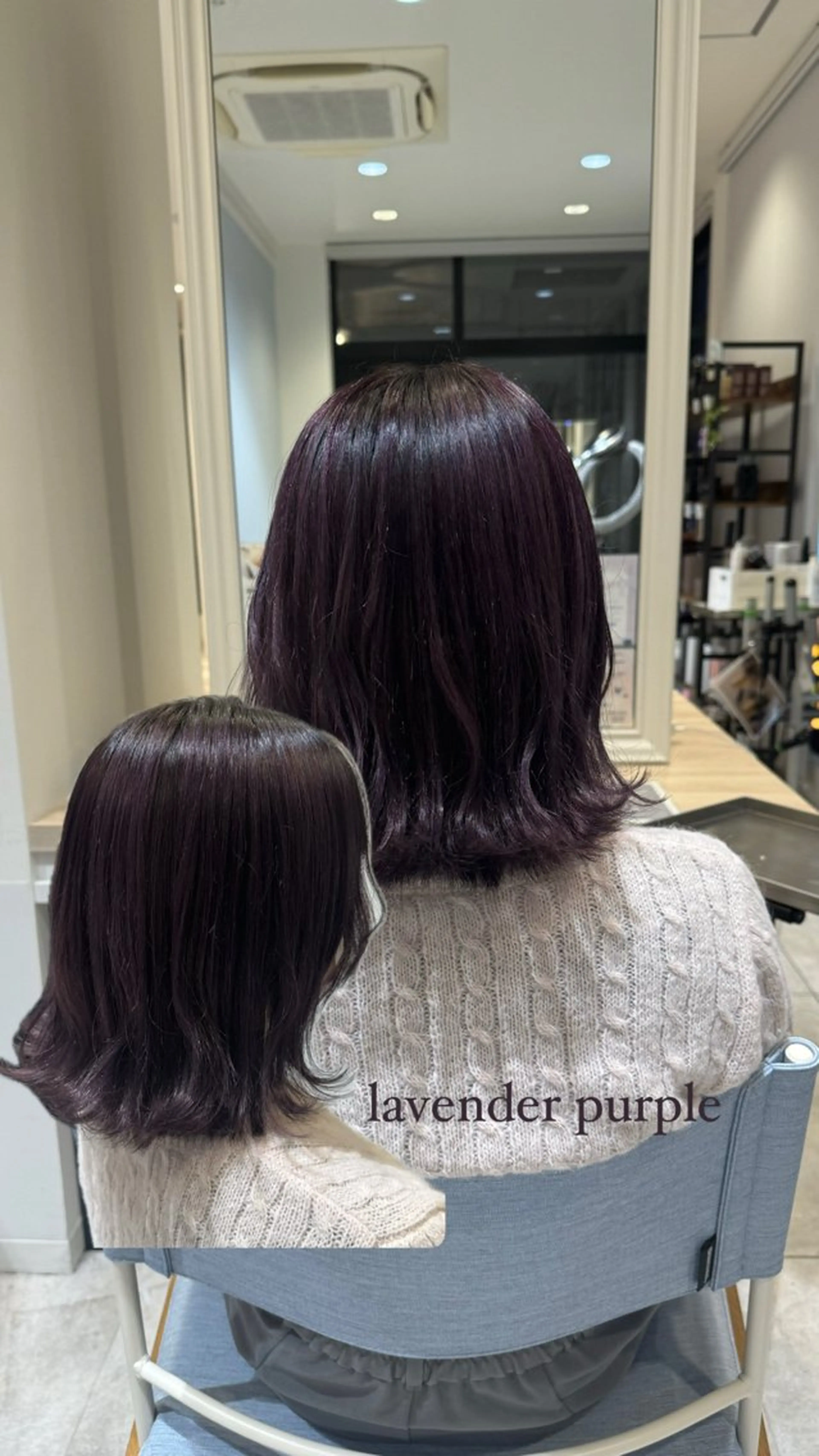 ミディアム カラー ブリーチ ラベンダーカラー ブリーチなしカラー レイヤー/ウルフカッ ト/𝓡𝓲𝓷🍎のヘアスタイル