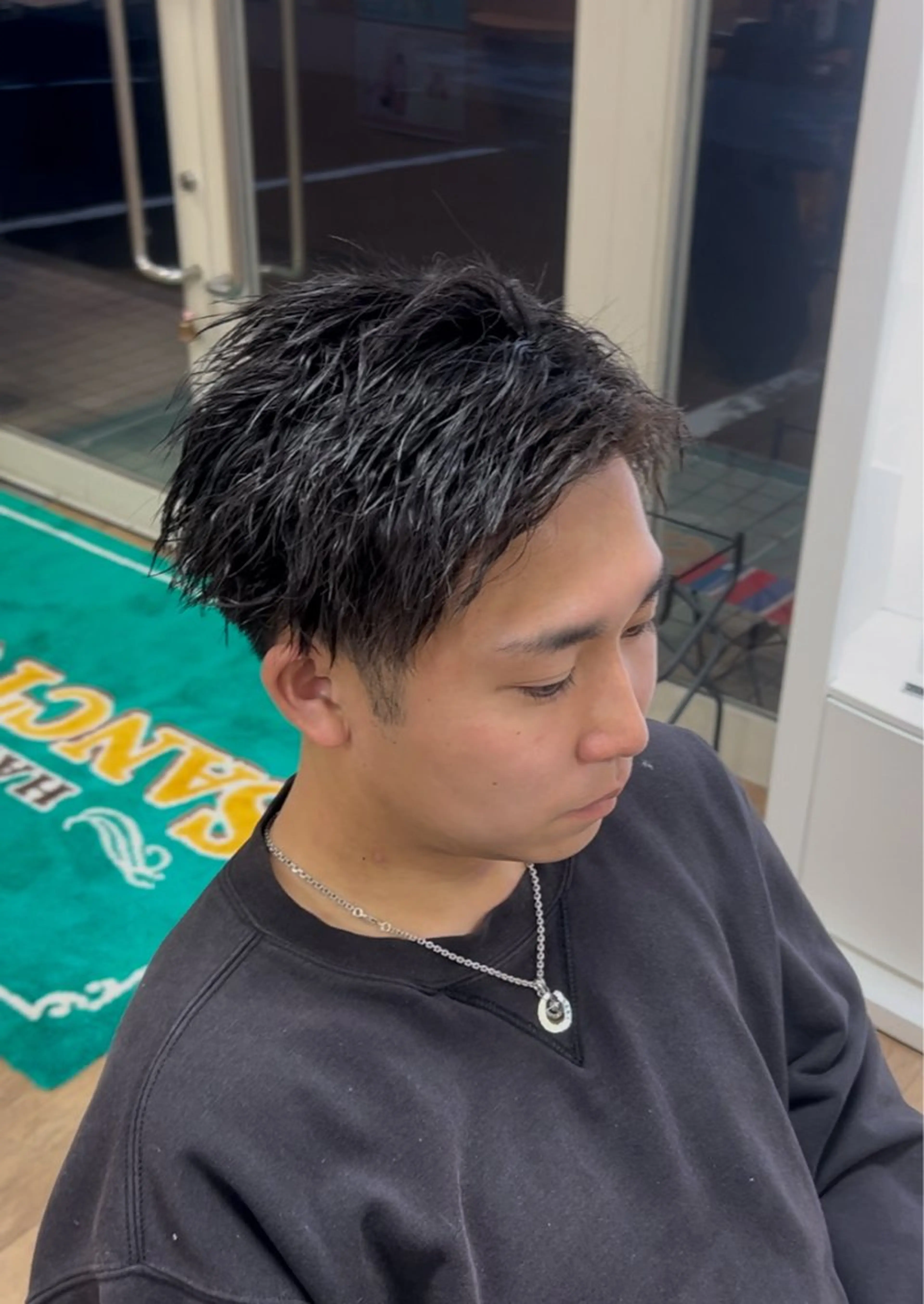 パーマ メンズ パーマ hair make sanctuary所属・オオエ トア／カラー／パーマのヘアスタイル