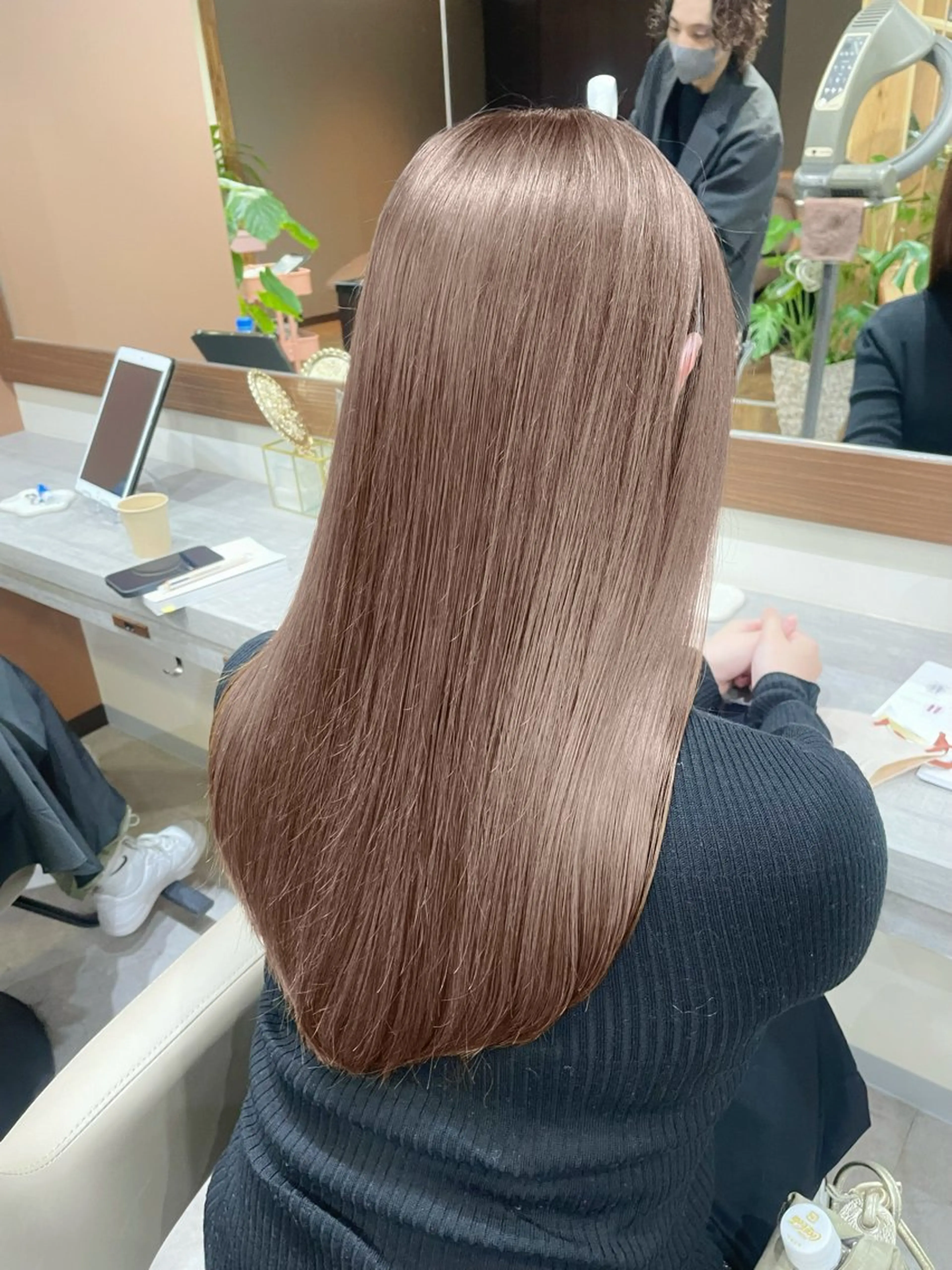 ロング カット 韓国風パーマ/ヘア セット/店長みづきのヘアスタイル