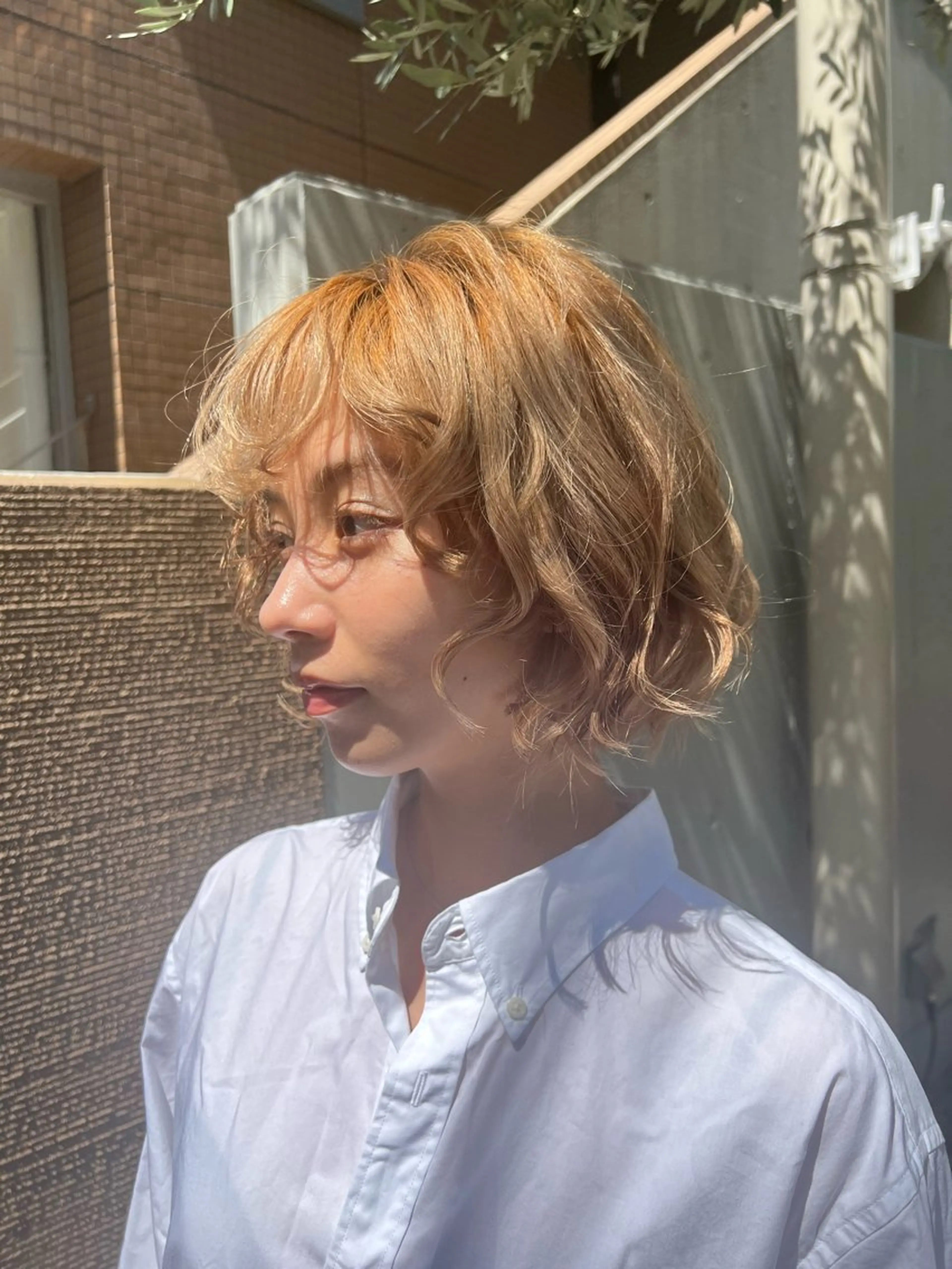 ショート mee.所属・ボブ、レイヤー /ベージュ/あづきのヘアスタイル