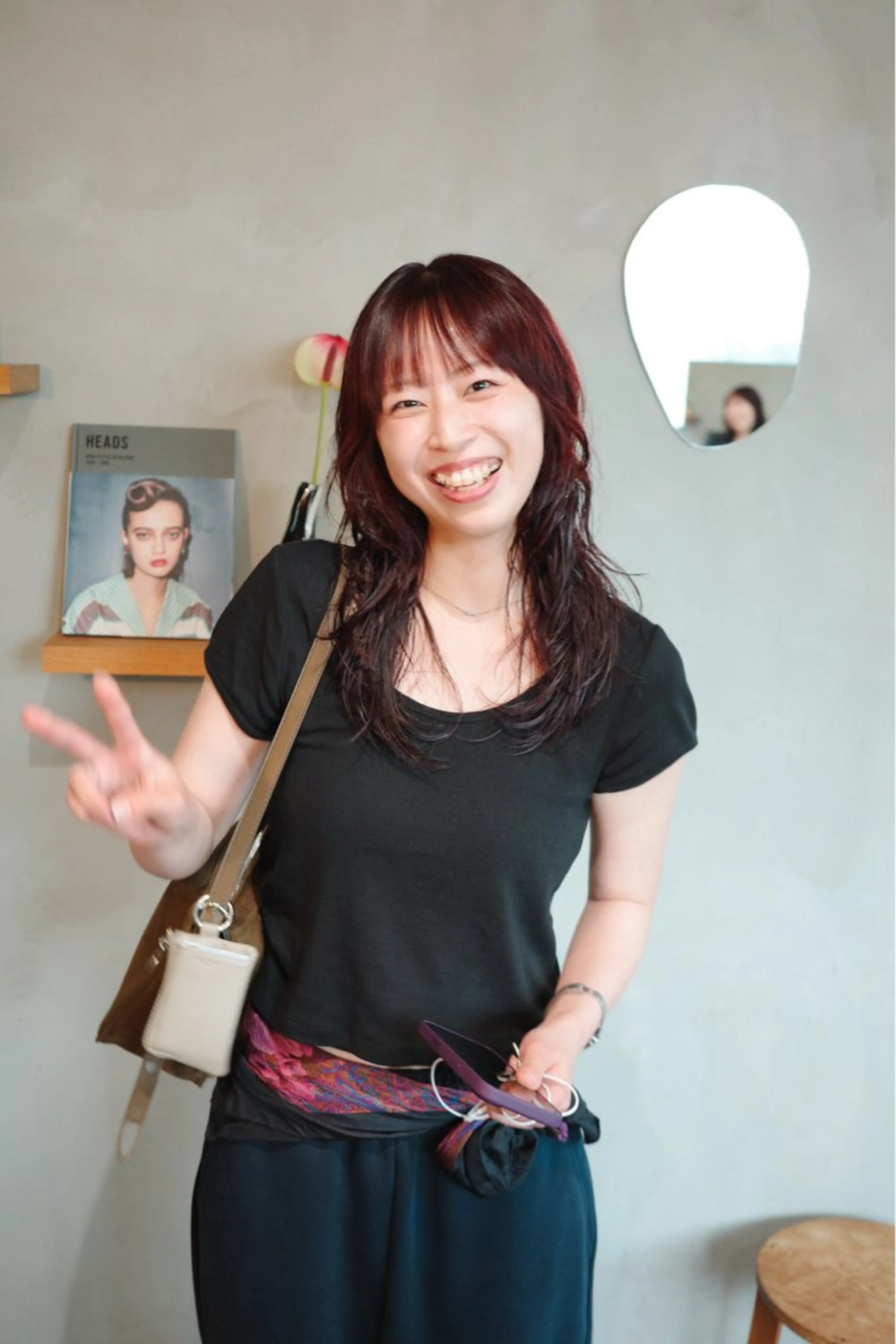 ミディアム カット ヘアカラー パーマ 小野 龍樹のヘアスタイル