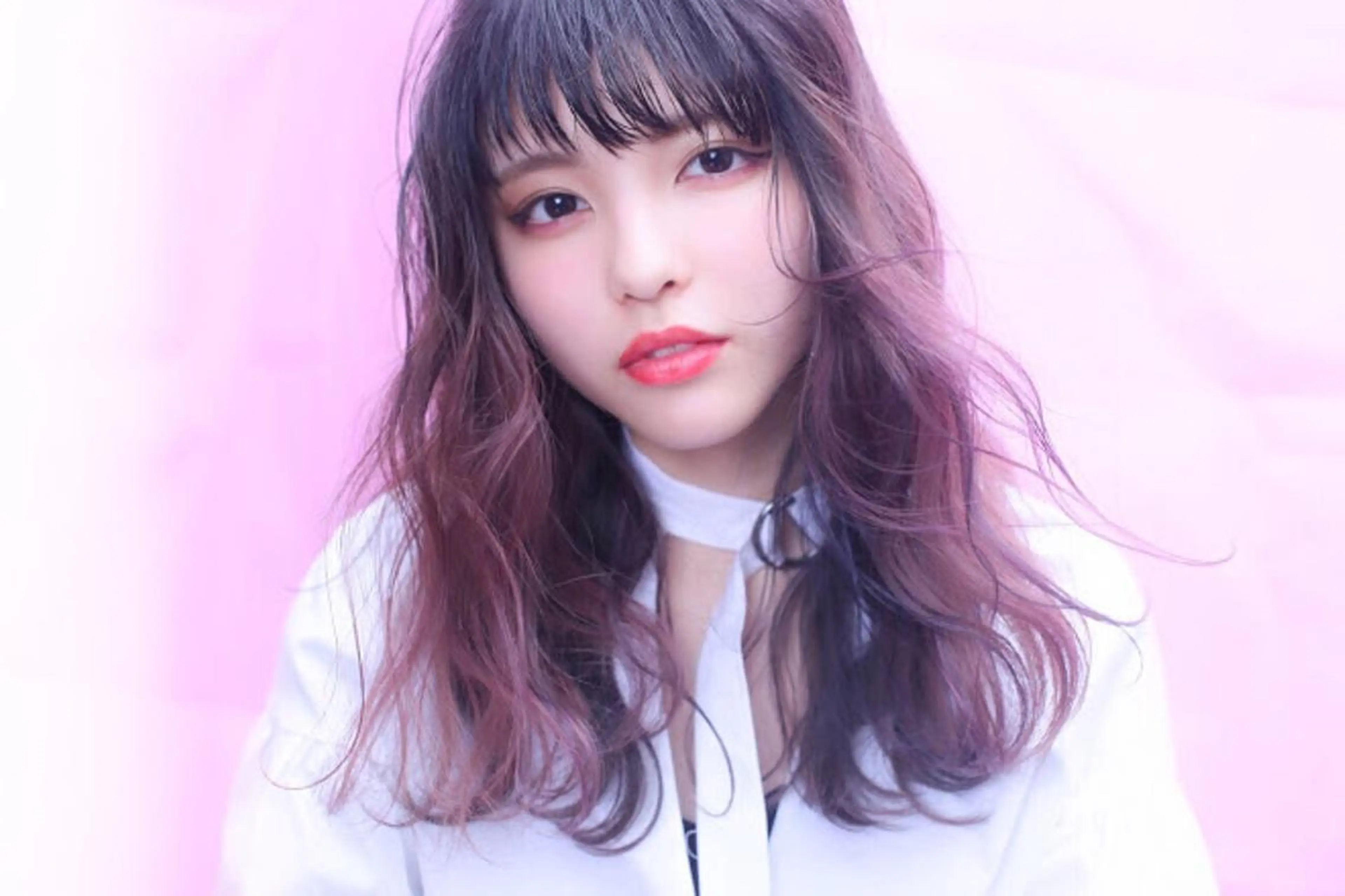 セミロング カラー パーマ ヘアカラー u hair所属・こばやし ももこのヘアスタイル