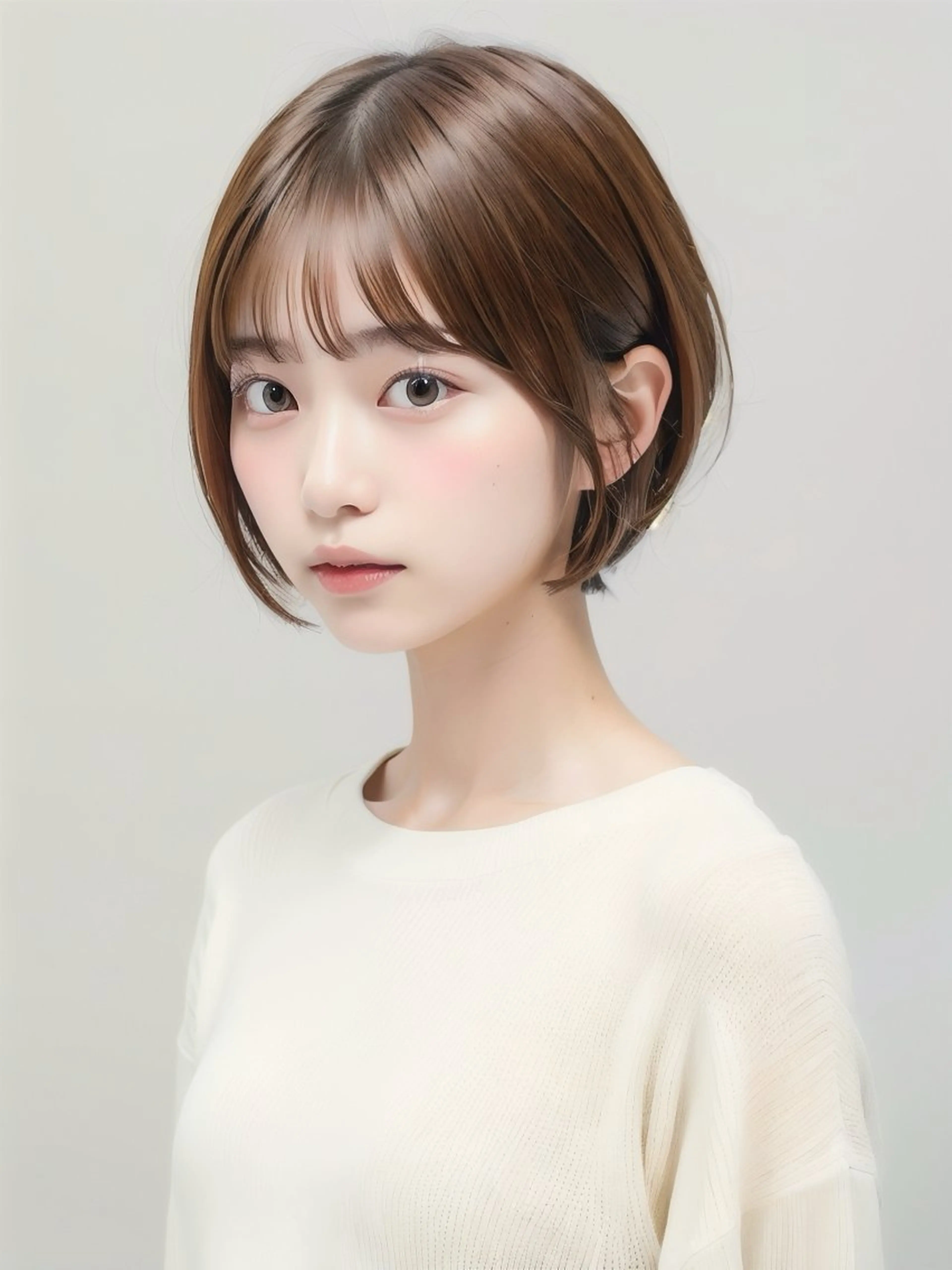 ショート カット トリートメント 韓国ヘア/レイヤー/ 髪質改善のヘアスタイル