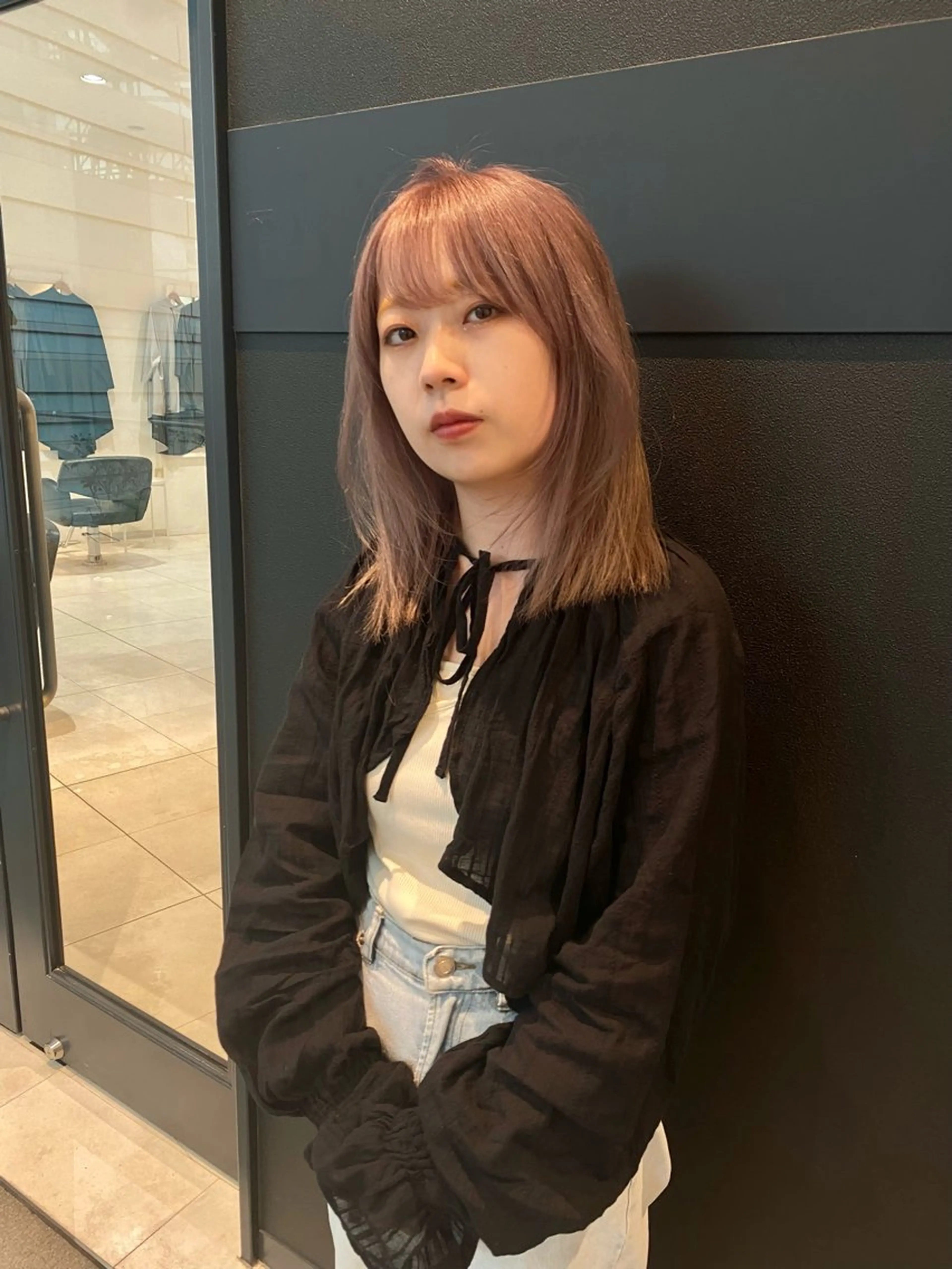 ミディアム カラー ベージュカラー ブロンド ラベンダーカラー ラベンダーベージュ ヘアカラー トリートメント くさかみさき🌼暖色 /韓国風/オタク🌼のヘアスタイル