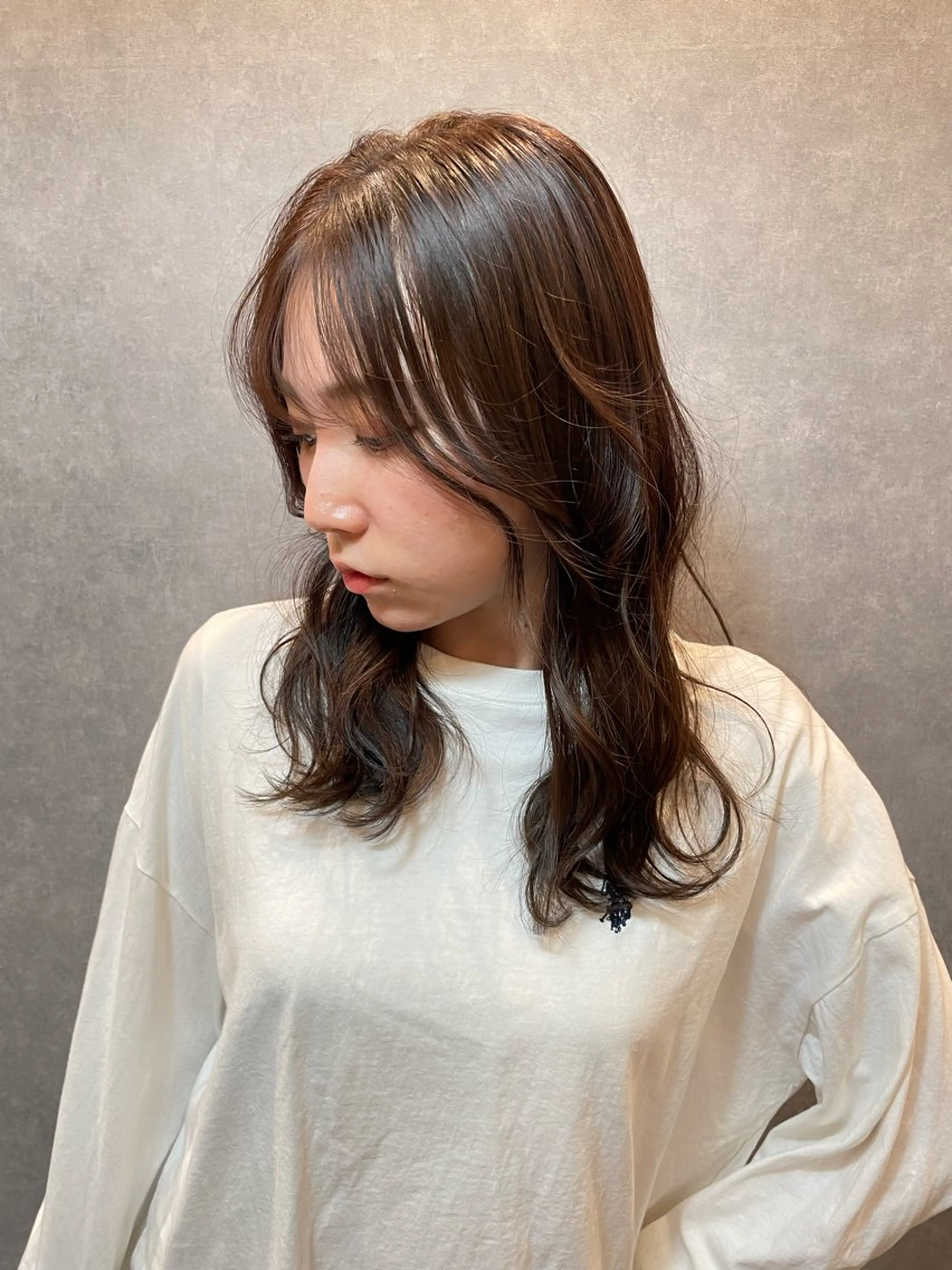 セミロング カラー カット ヘアカラー トリートメント ツヤ美髪💐 髪質改善/高山愛来のヘアスタイル