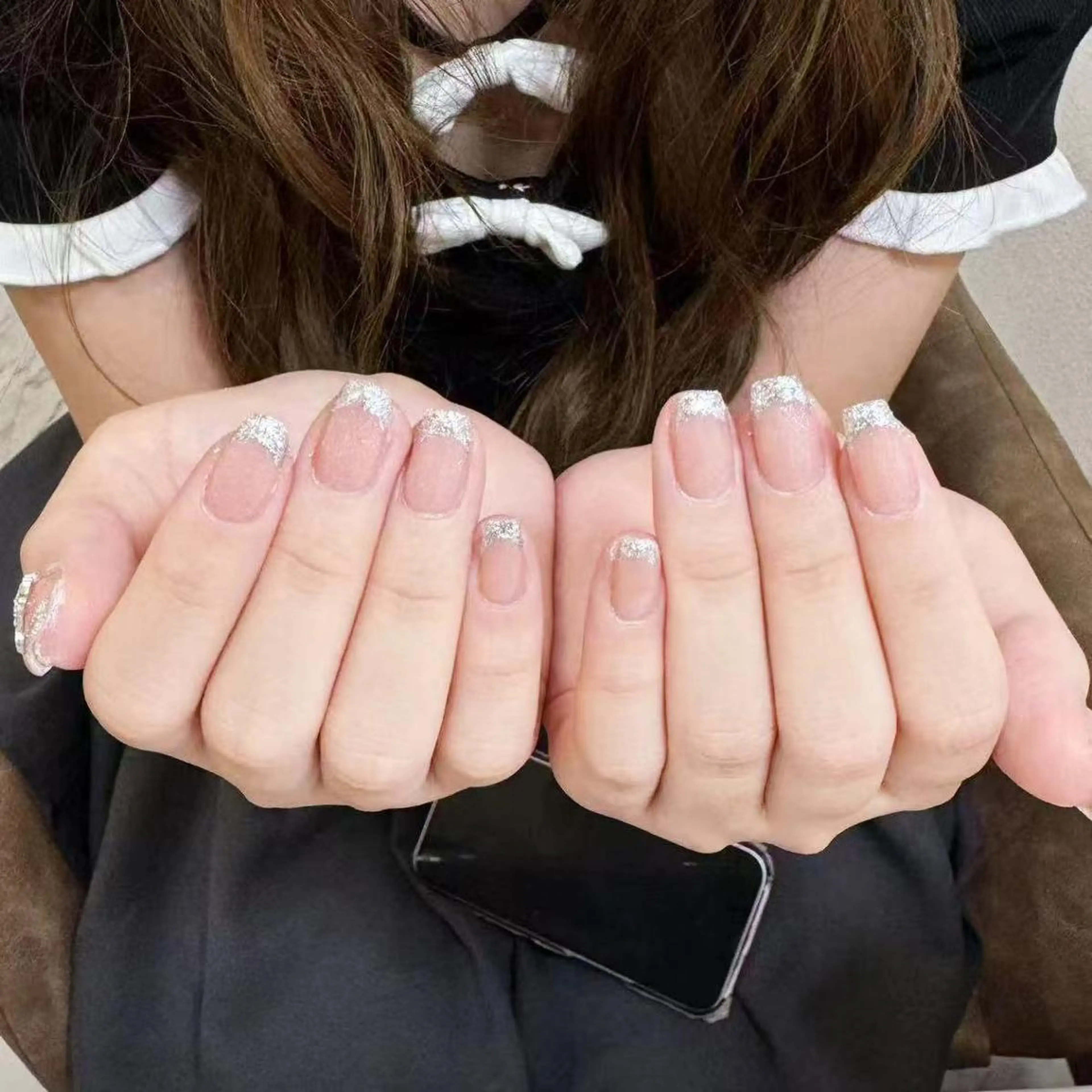 ネイル アートネイル オーロラネイル ガーリー キラキラネイル 韓国ネイル ハンドネイル diamond ♥のネイルデザイン