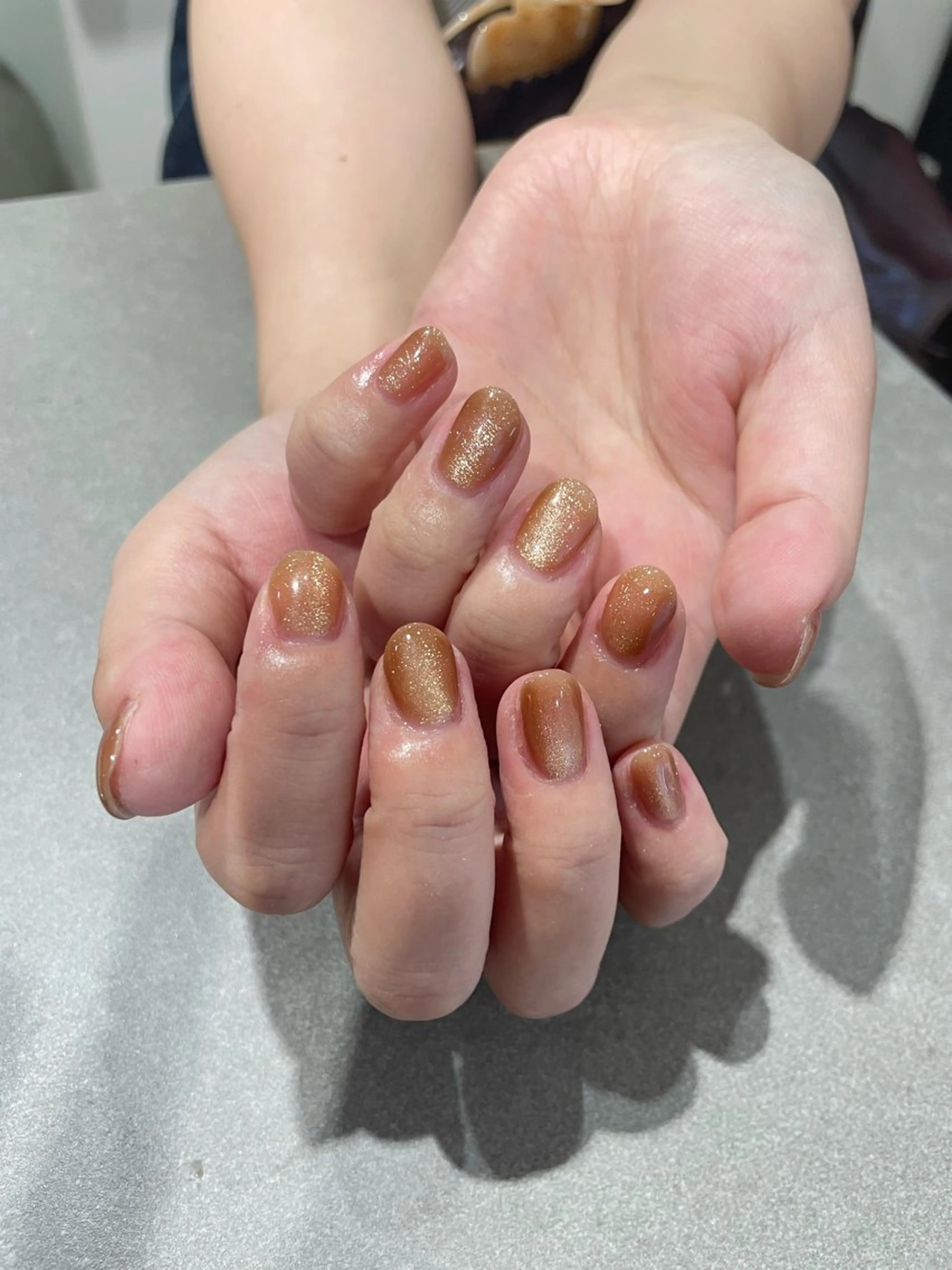 ネイル オレンジ ハンドネイル ＆robe所属・高橋 夢花のネイルデザイン