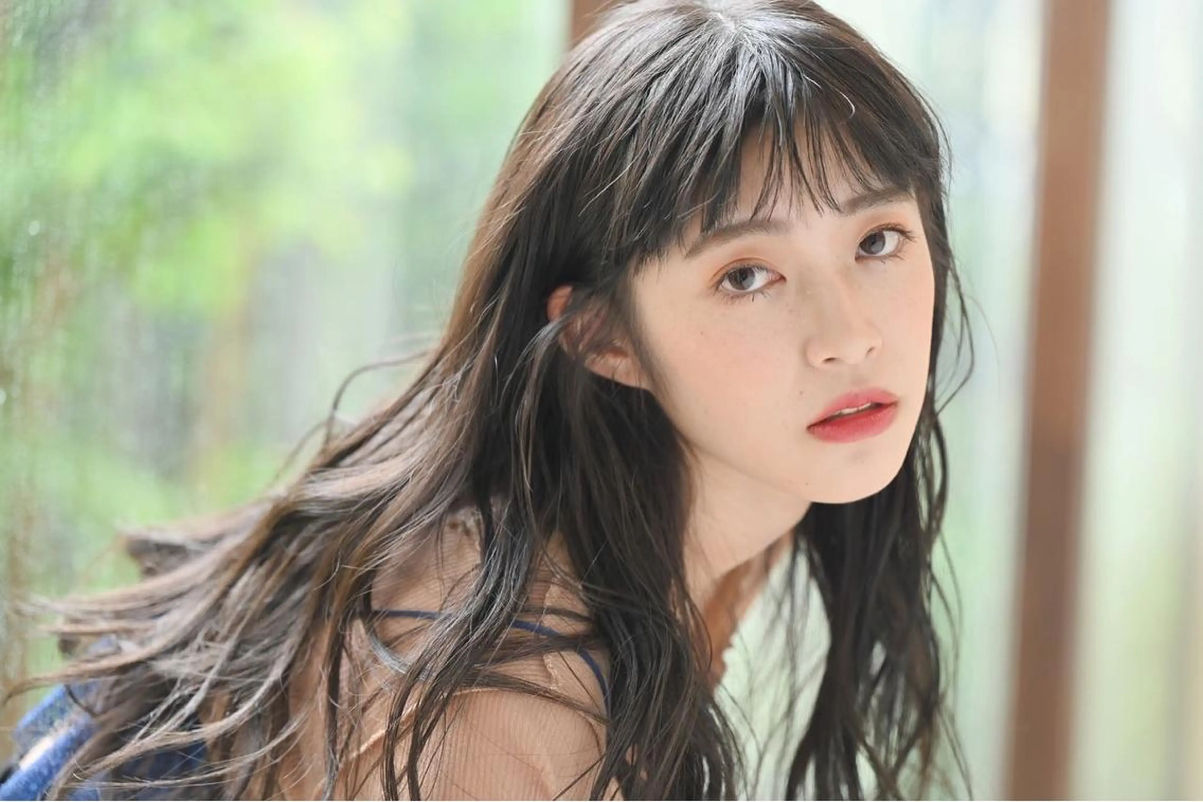 ロング 髪質改善 韓国風ヘア カット ヘアカラー トリートメント 桑原 菜摘のヘアスタイル
