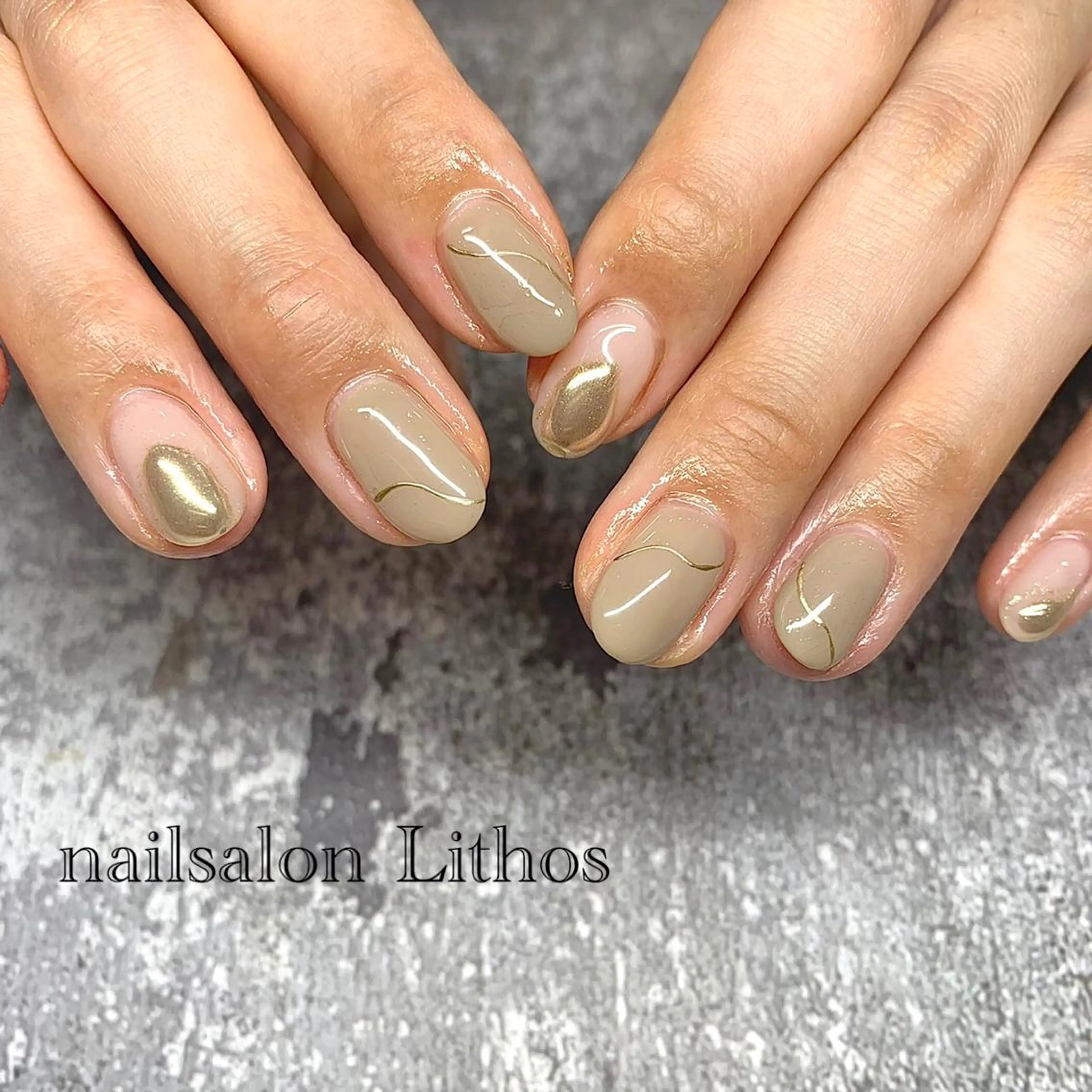 ネイル ジェルネイル 韓国ネイル オフィスネイル パラジェル ピスタチオネイル ハンドネイル nailsalon Lithos所属・nailsalon Recontreのネイルデザイン