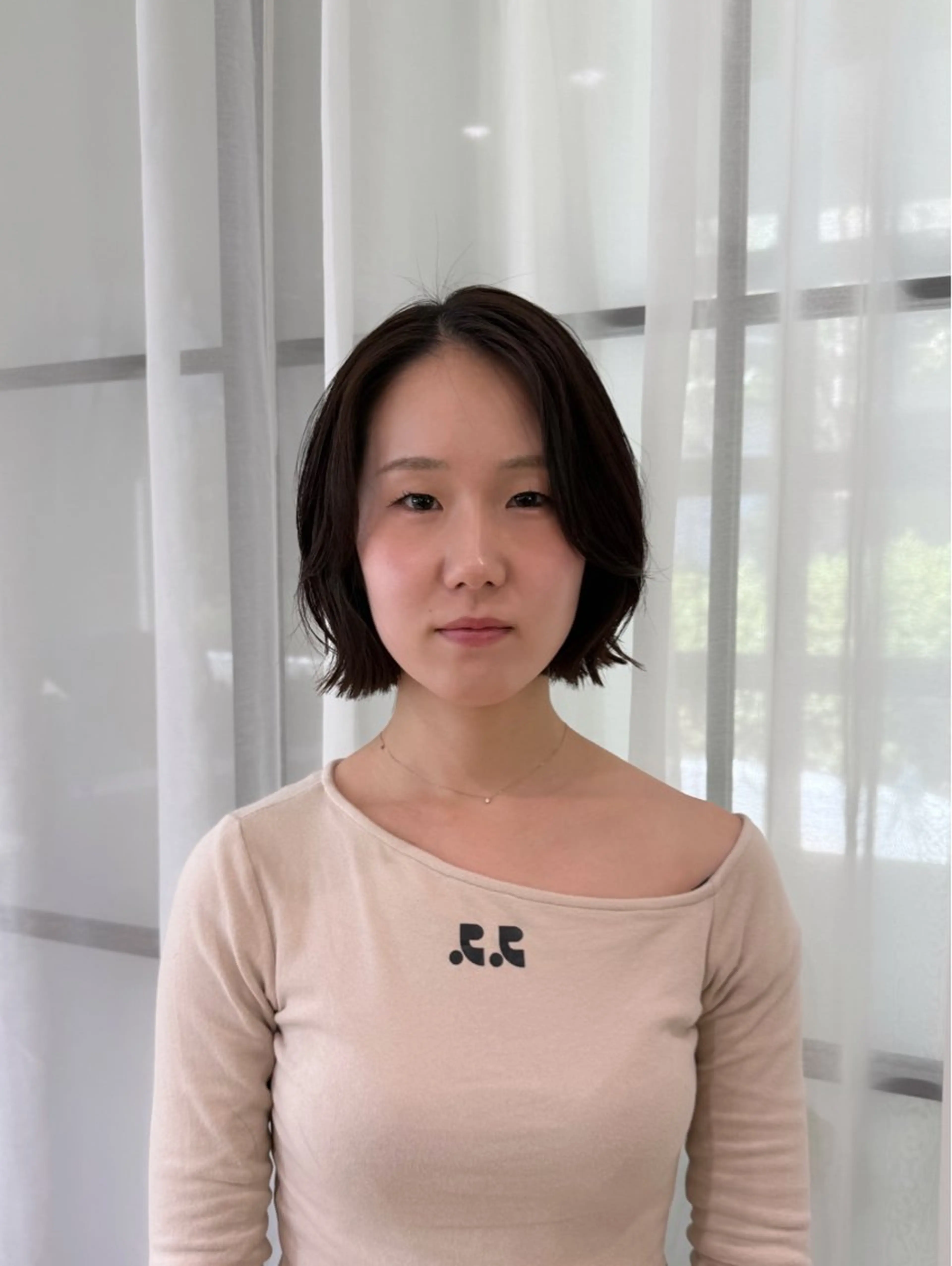 ミディアム ボブ くびれヘア レイヤーカット カット Lumier de mashu所属・nana/ボブ/ レイヤーカットのヘアスタイル