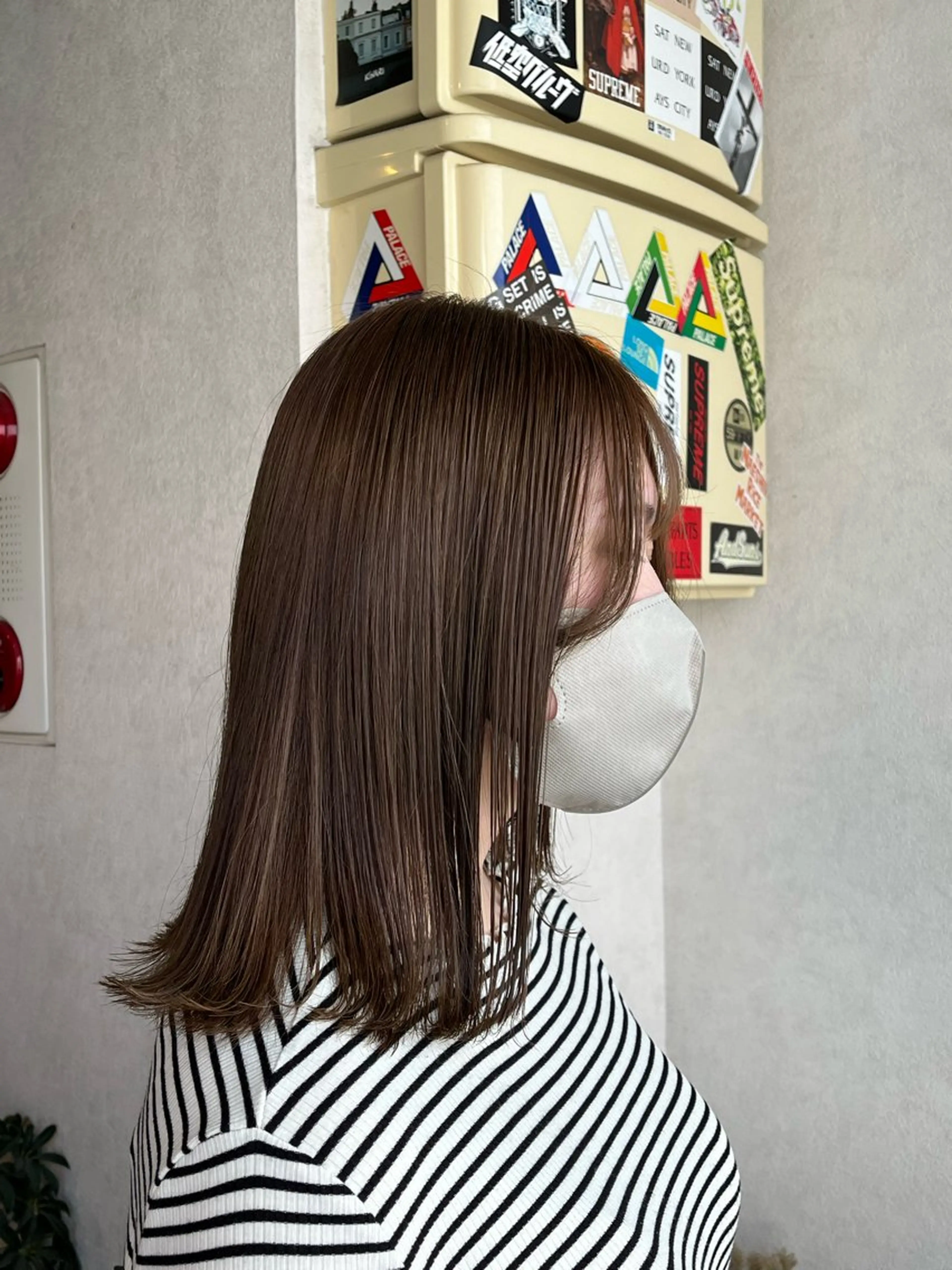 セミロング アッシュ カット ヘアカラー トリートメント times salon 栄所属・韓国ヘアスタイリスト Harukaのヘアスタイル