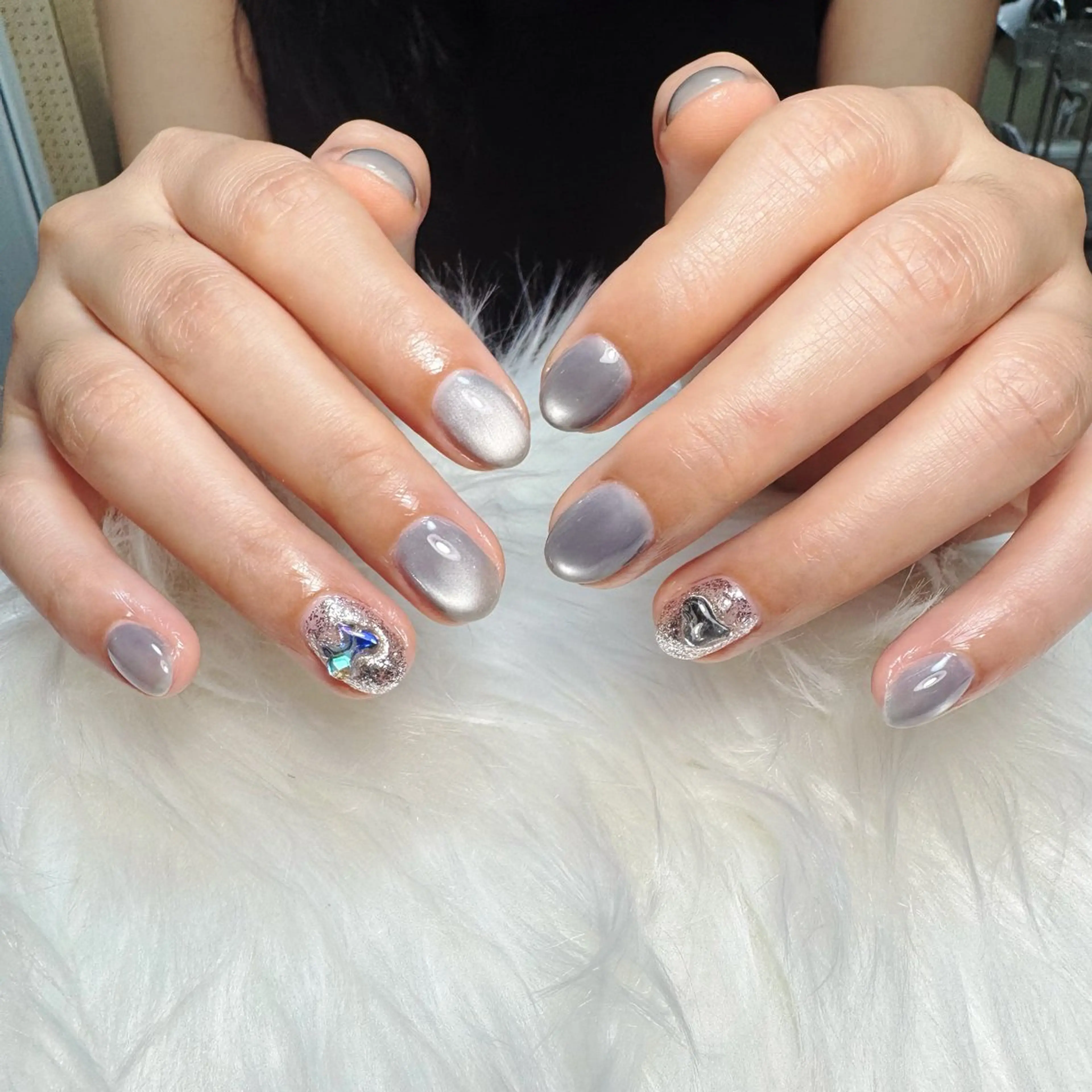 ネイル アートネイル 成人式 ジェルネイル ニュアンスネイル ネイルチップ Kora Nailのネイルデザイン