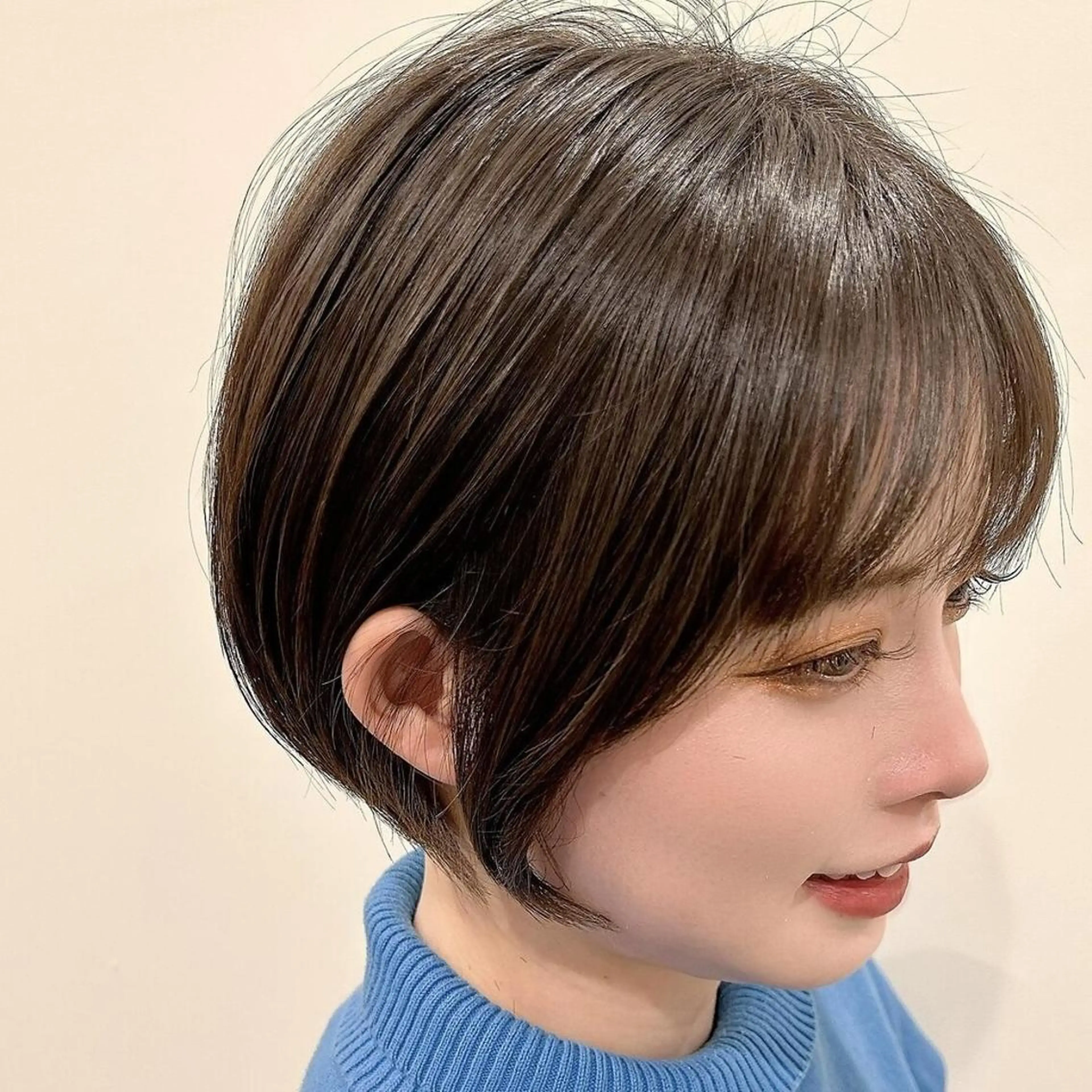 ショート ボブ レイヤーカット 小顔カット カット Halo/長居美容室 ショート/ROKIのヘアスタイル