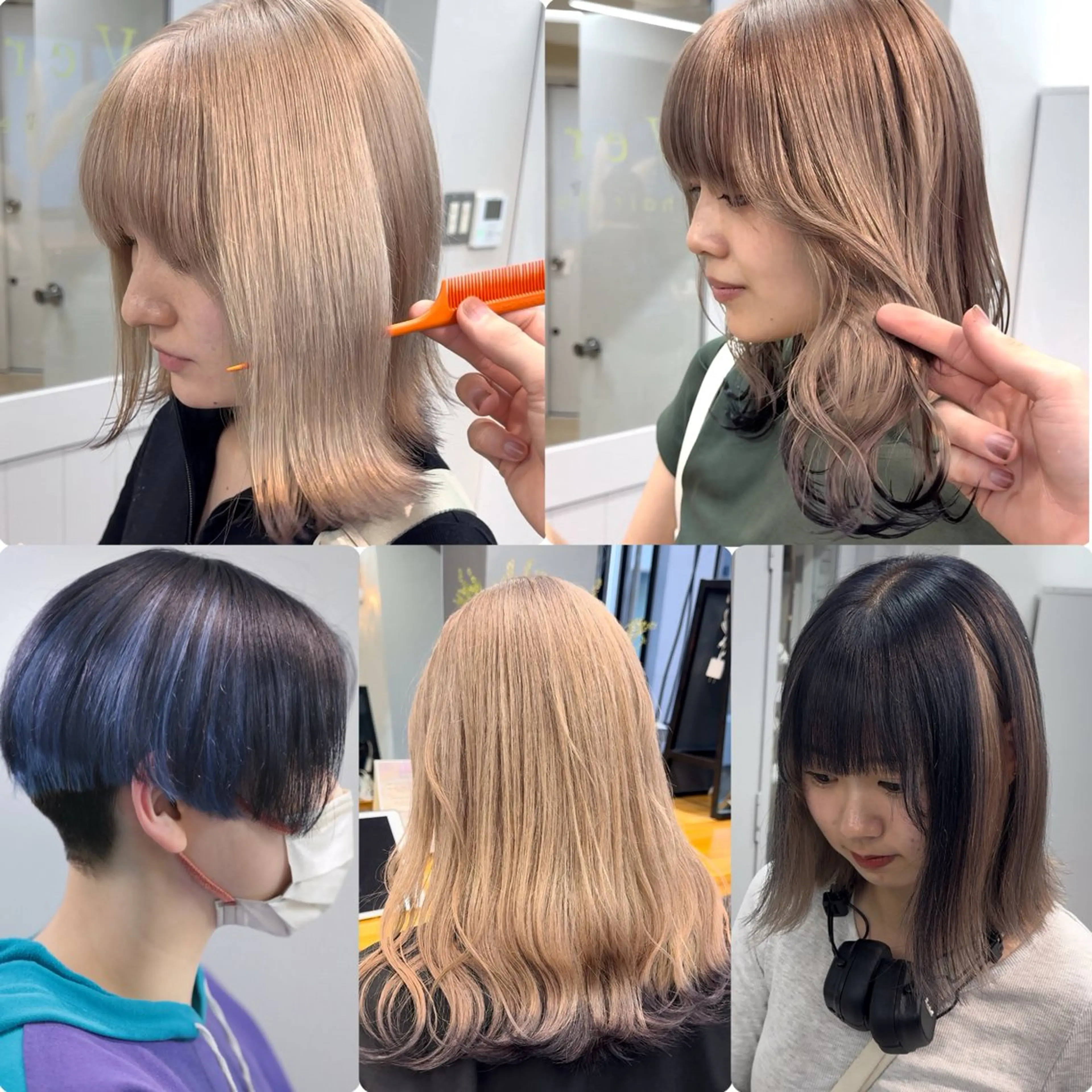 ミディアム カラー ヘアカラー トリートメント ブリーチ/ ハイトーンShugaのヘアスタイル