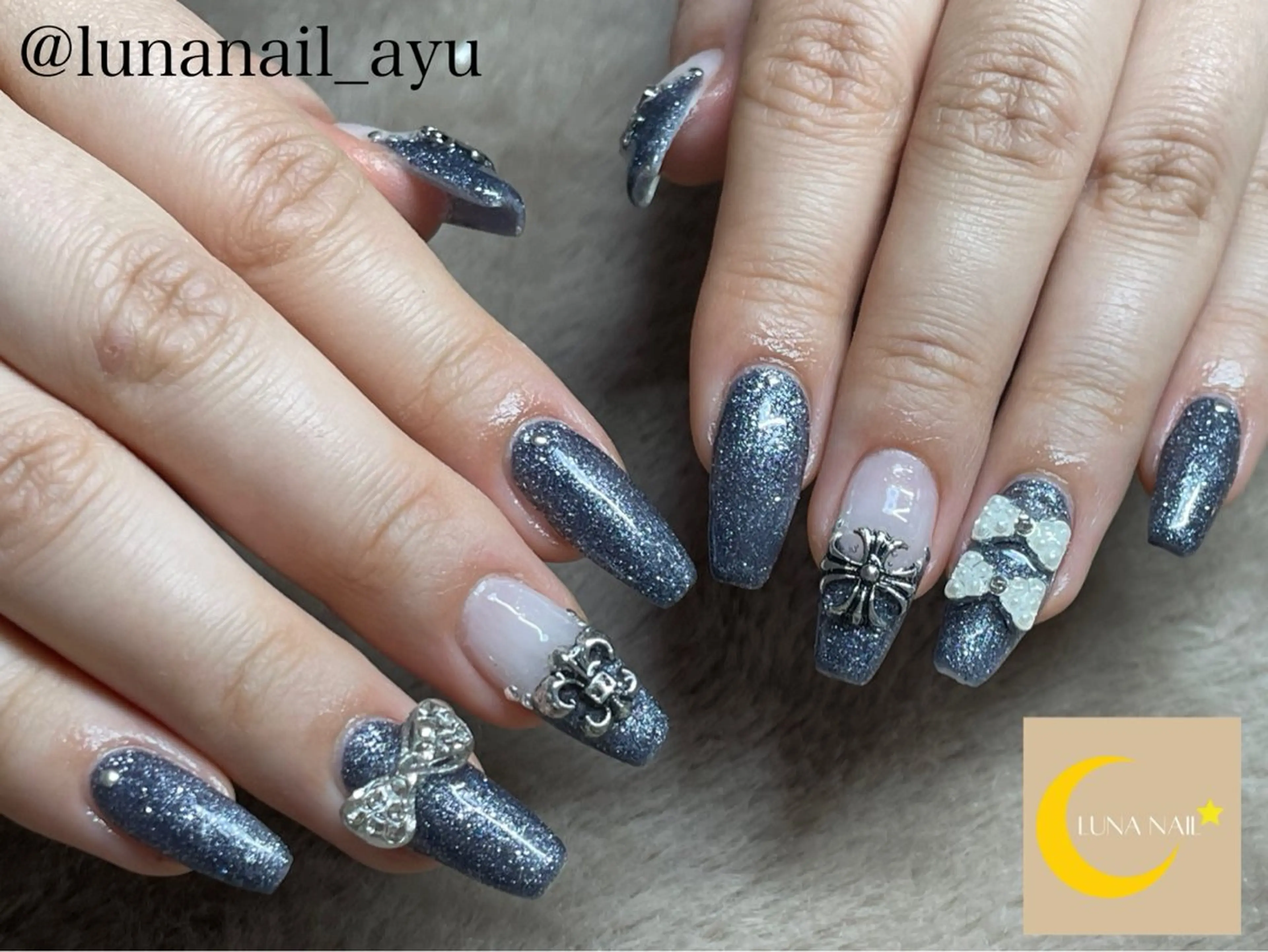 ネイル ラメ(グリッター) ハンドネイル 🌙LUNA  NAIL⭐️所属・LUNA NAIL ayuのネイルデザイン