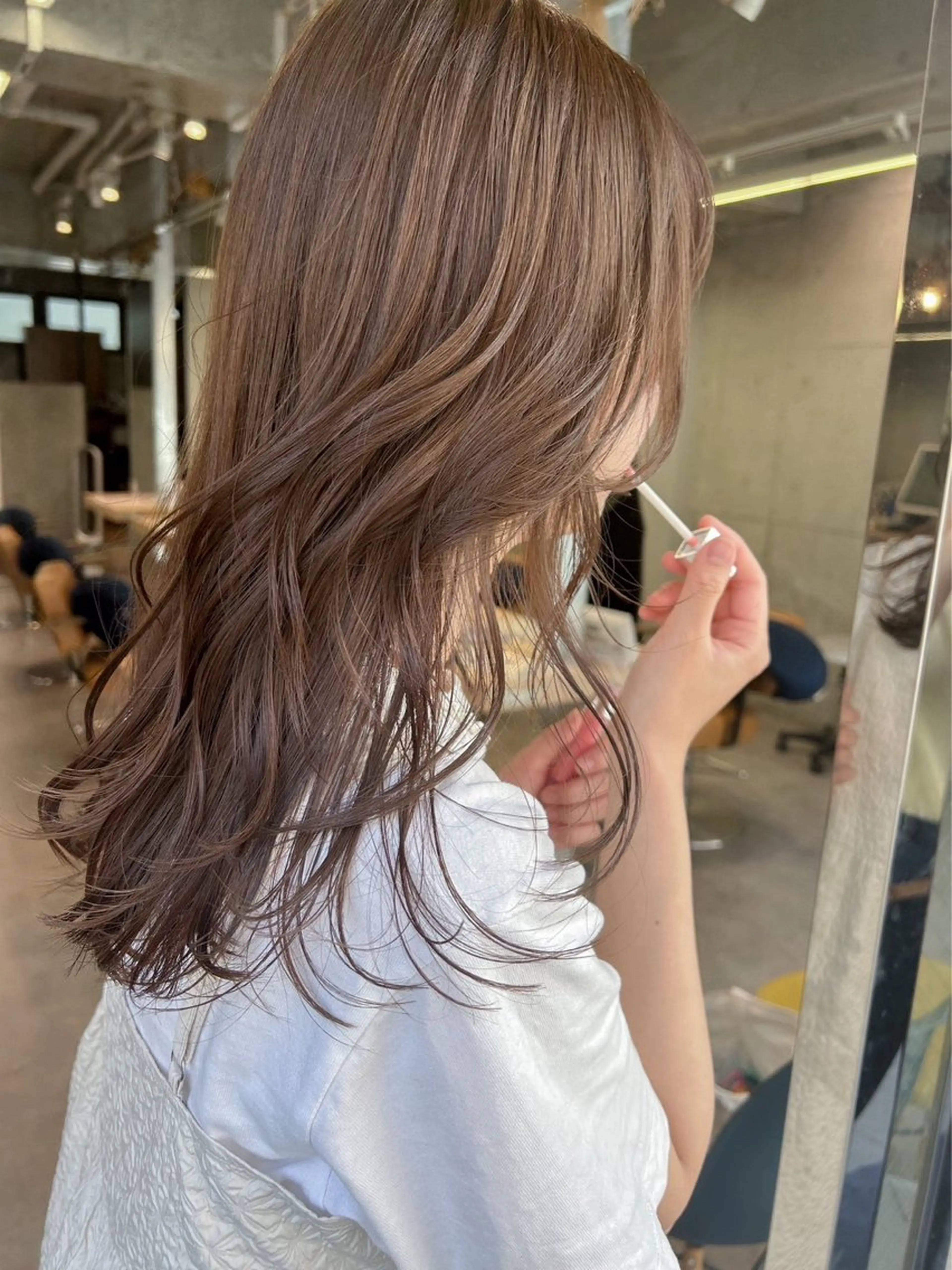 カラー yuiká/ベージュ カラー‧₊˚ .のヘアスタイル