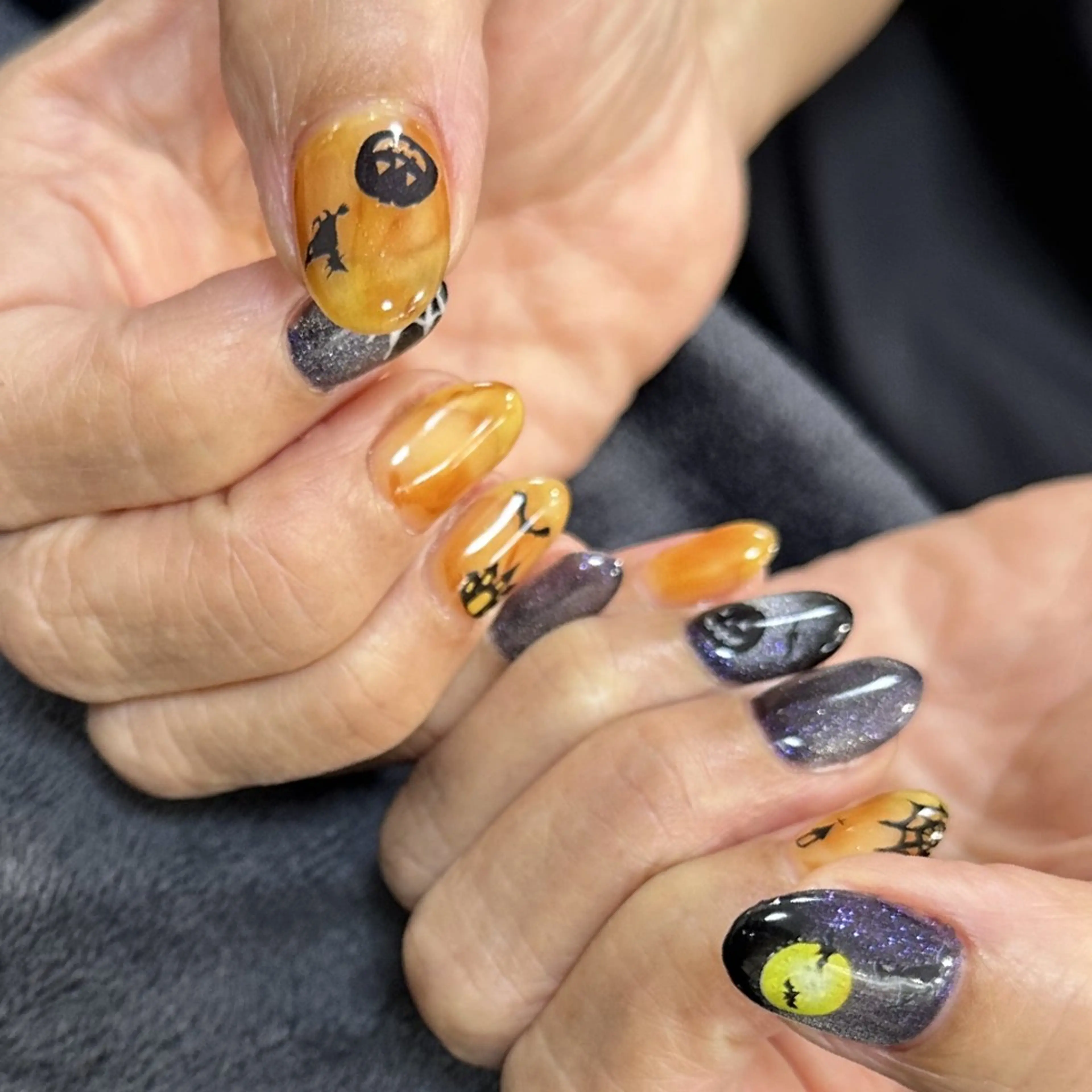 ネイル ハロウィン ハンドネイル LaViena姫路所属・e_nail 〜本格ケア〜のネイルデザイン