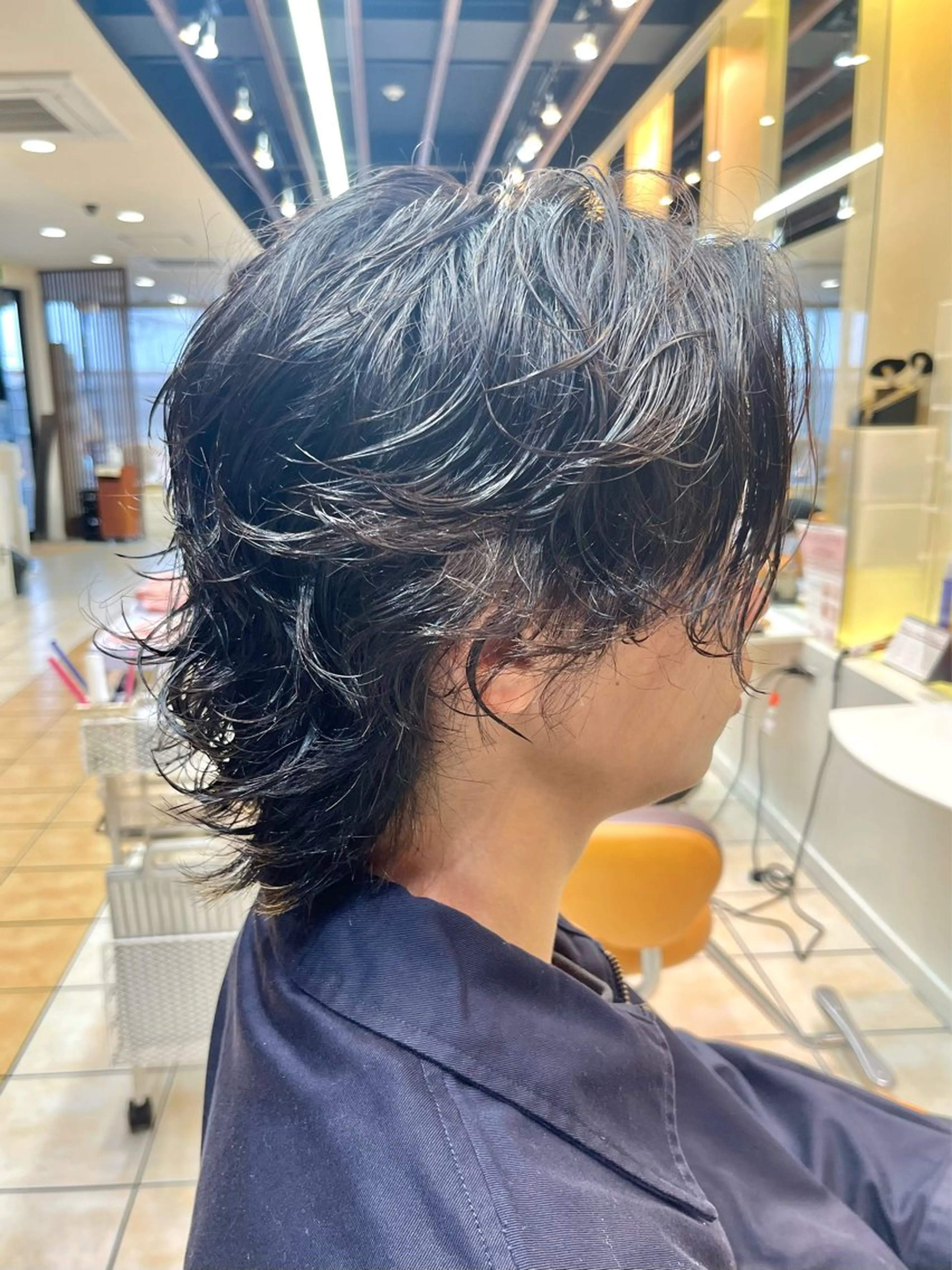 ミディアム パーマ メンズ カット パーマ メンズ特化/パーマ/ 髪質改善　高野奨馬のヘアスタイル