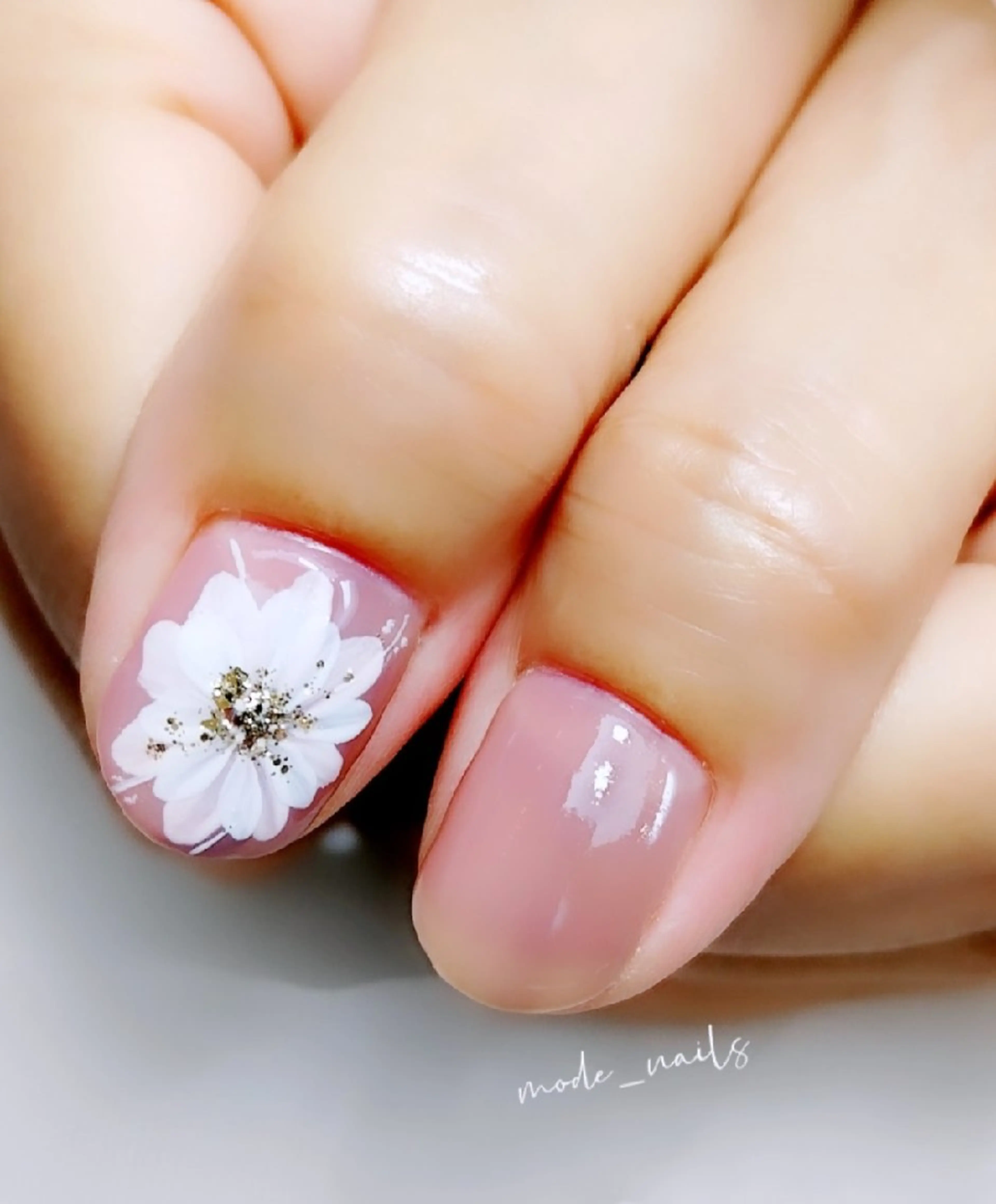 ネイル フラワーネイル 滋賀県草津市ネイル mode_nailsのネイルデザイン