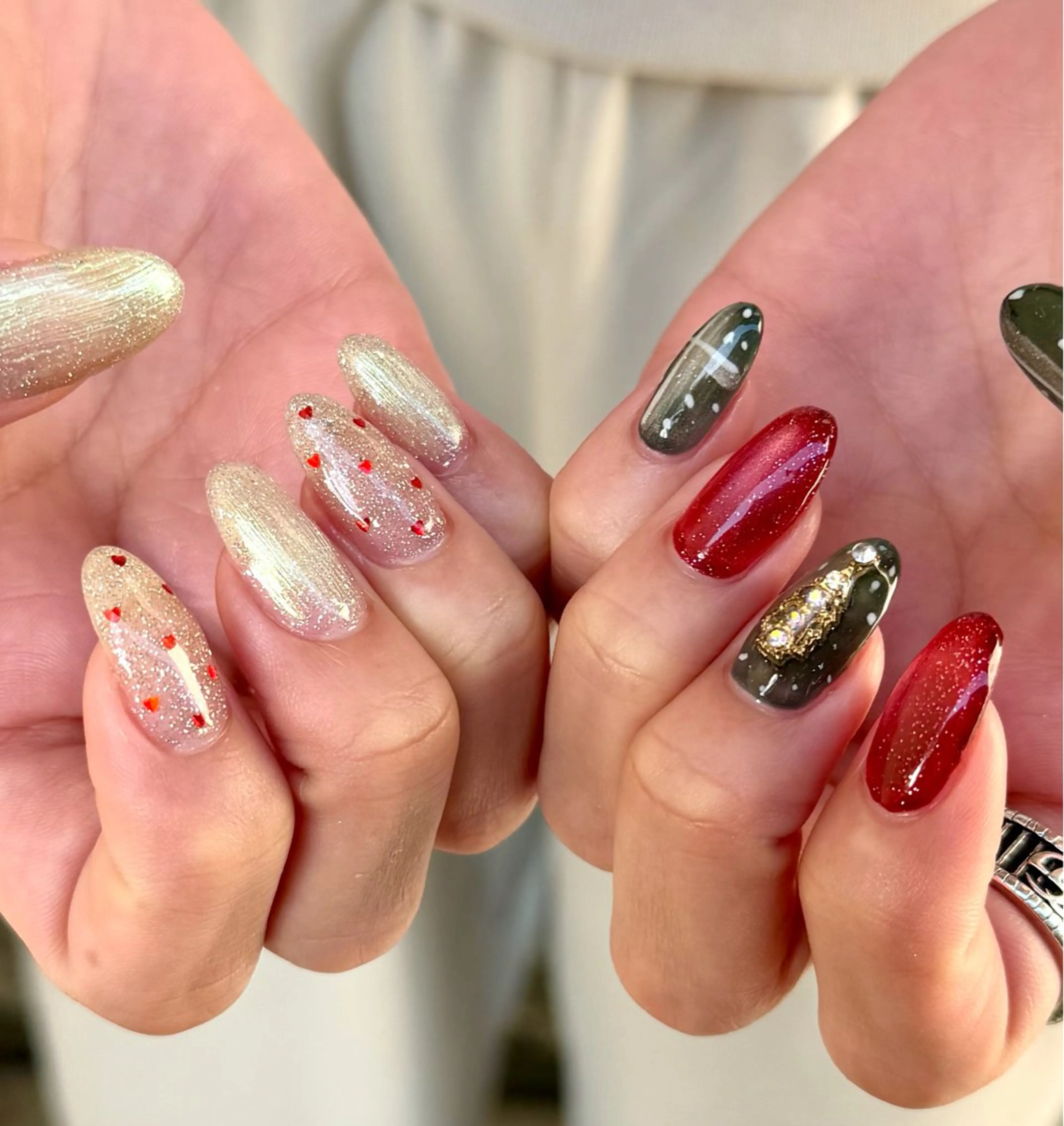 ネイル 冬ネイル クリスマス ハンドネイル HazeGrass NAILのネイルデザイン