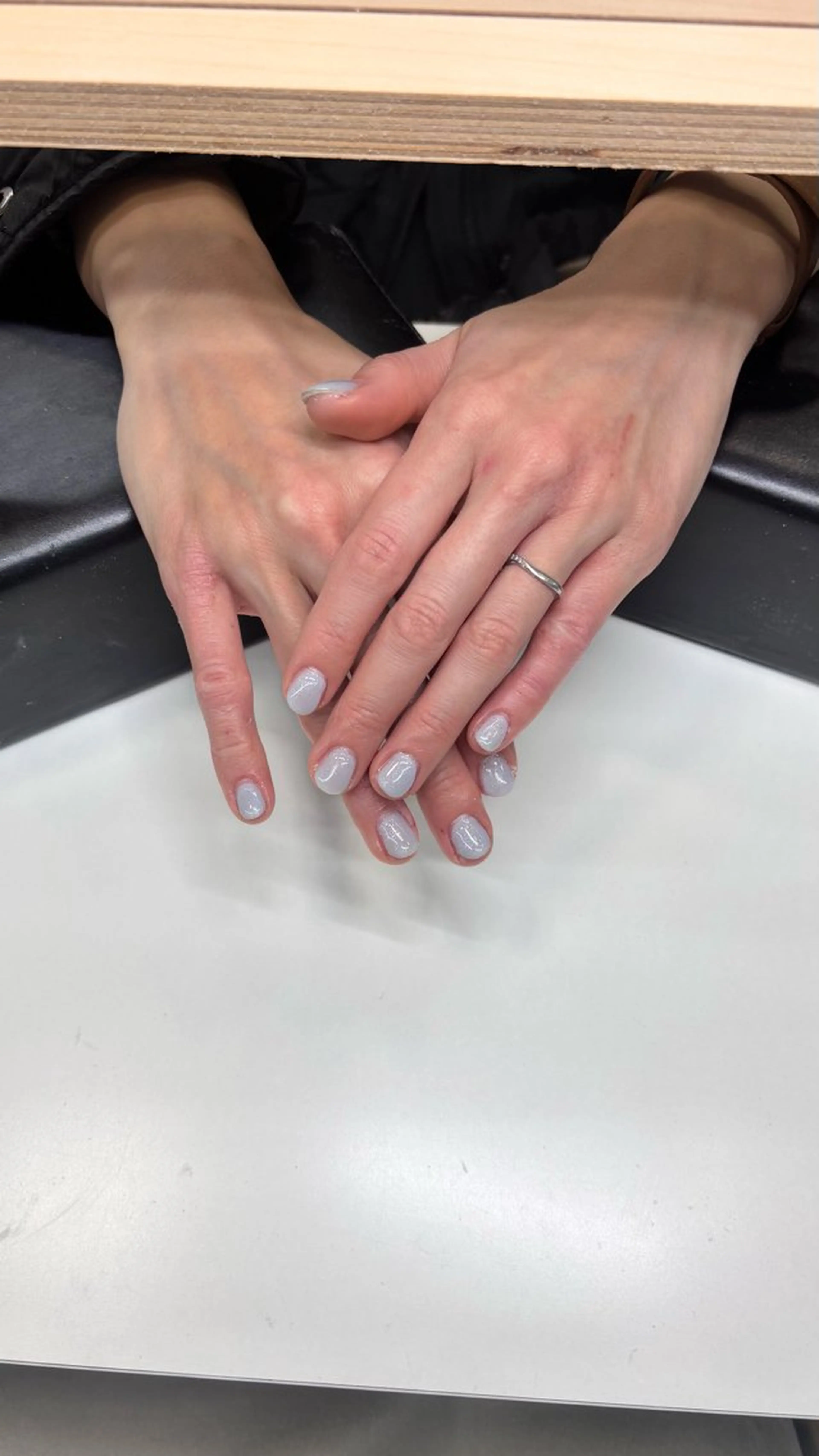 ネイル ラメ(グリッター) 水色 Aoi Satouのネイルデザイン